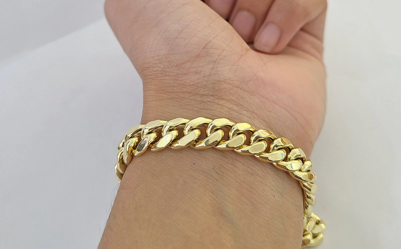 14K Yellow Gold Miami Cuban Bracelet 8.5" Inch 11mm Box Clasp Link Real 14Kt - Image 8