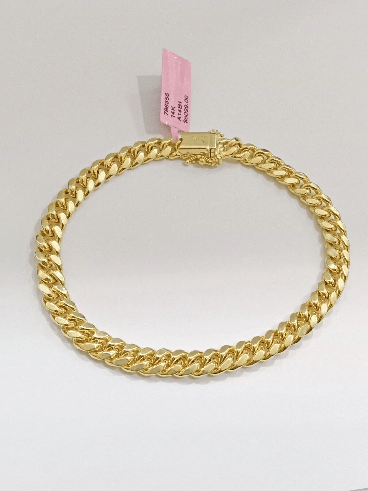 14k Yellow Gold Miami Cuban Link Bracelet 8 inch 7mm Real Mens & Ladies Box Lock - Image 4