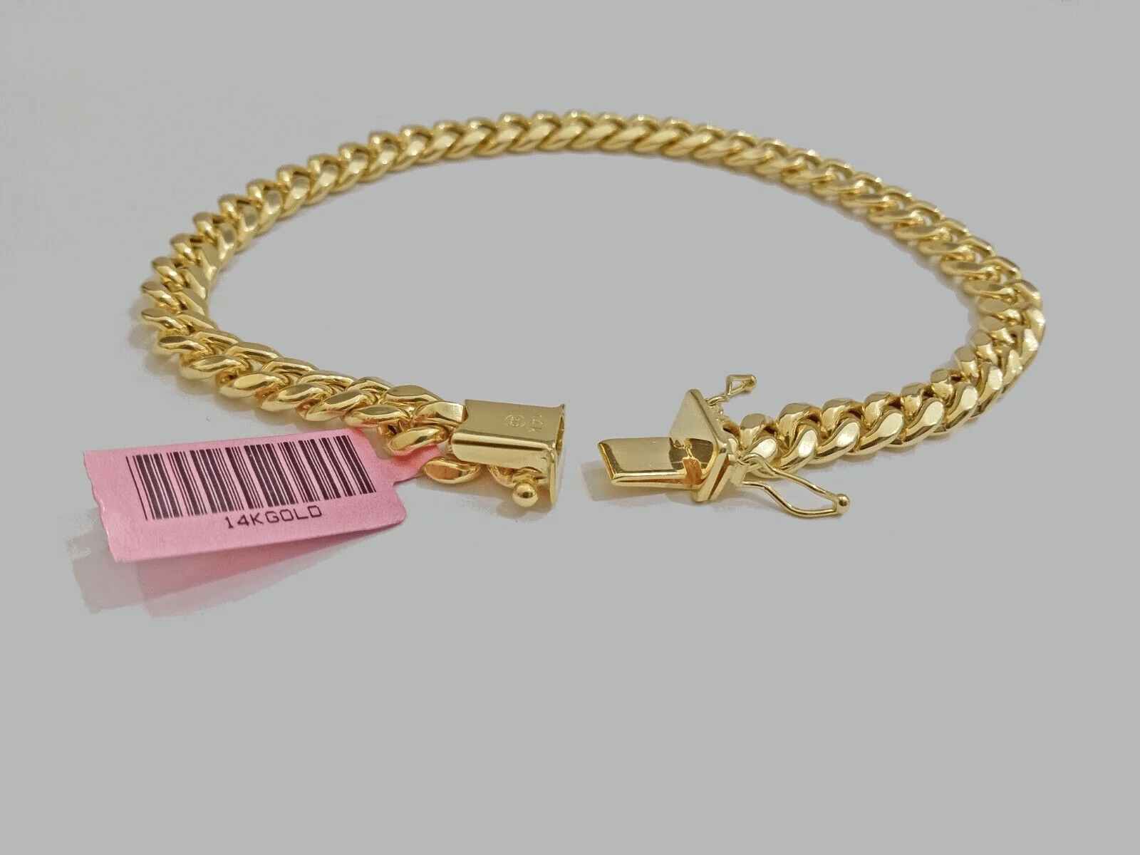 14k Yellow Gold Miami Cuban Link Bracelet 9 inch 7mm Real Mens & Ladies Box Lock - Image 5