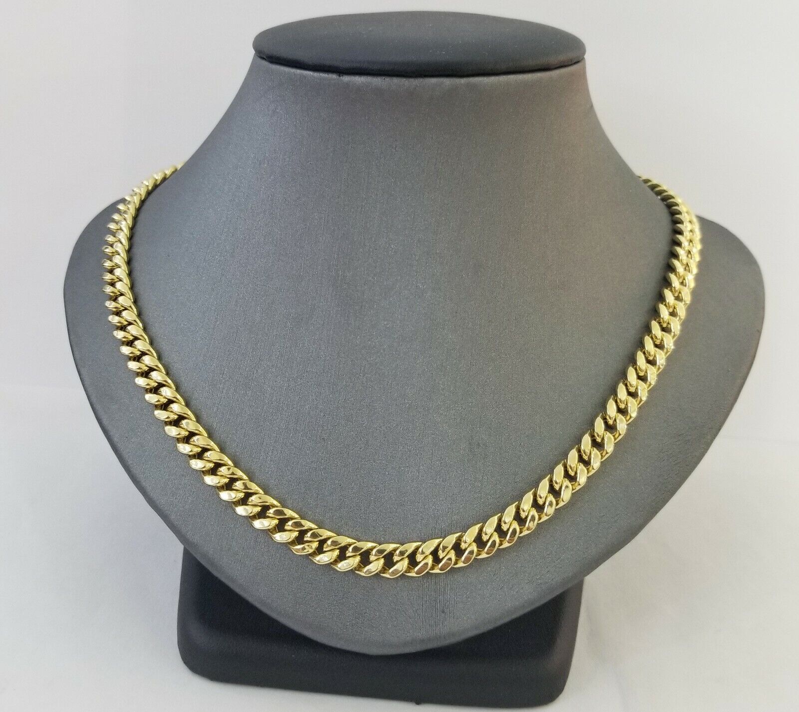 14k Yellow Gold Miami Cuban Necklace Chain 6mm-9mm,14kt Real Link Gold Chain - Image 9