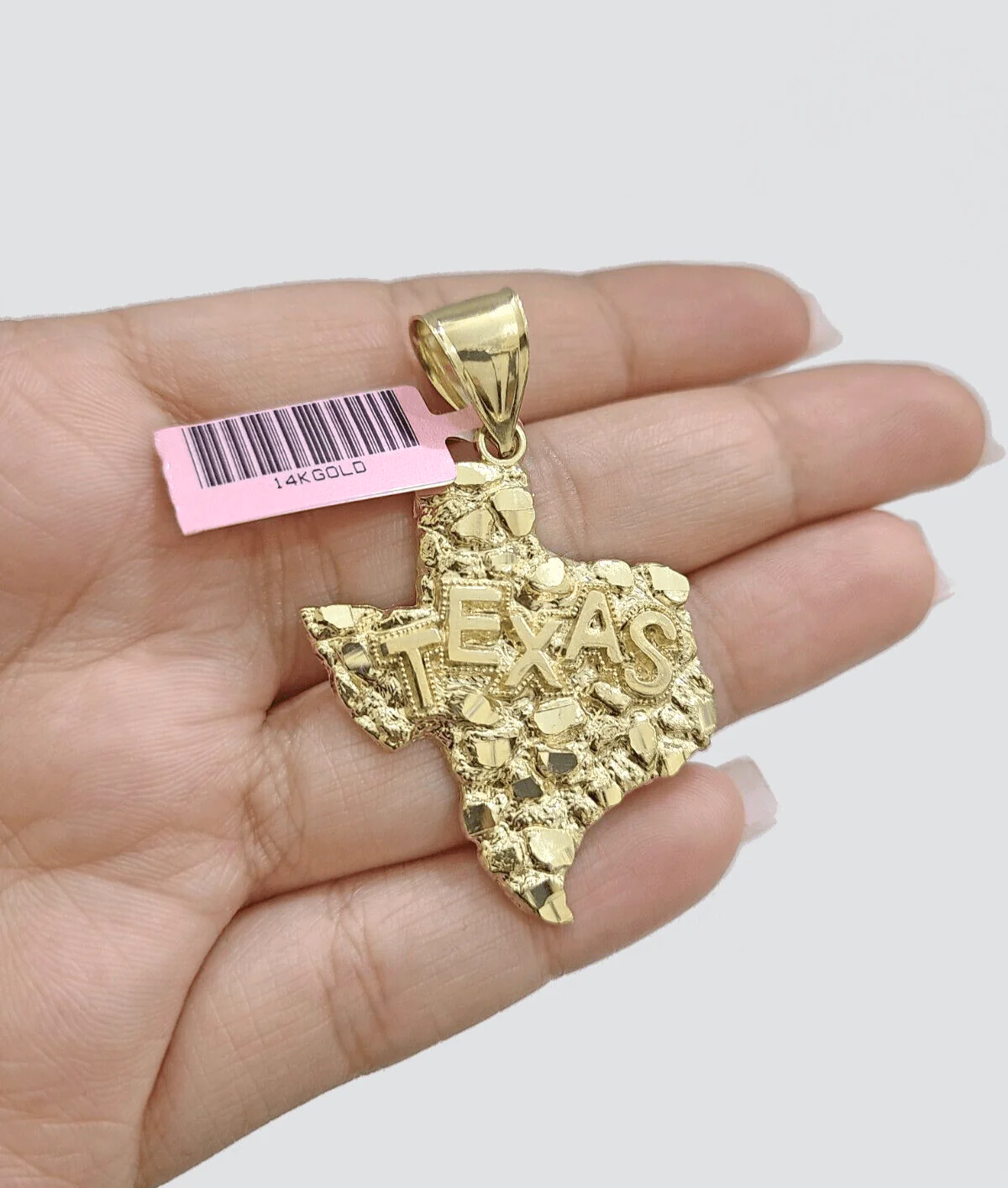 14k Yellow Gold Rope Chain 20'' Inch Necklace Texas Map Charm Pendant Real 14kt - Image 9