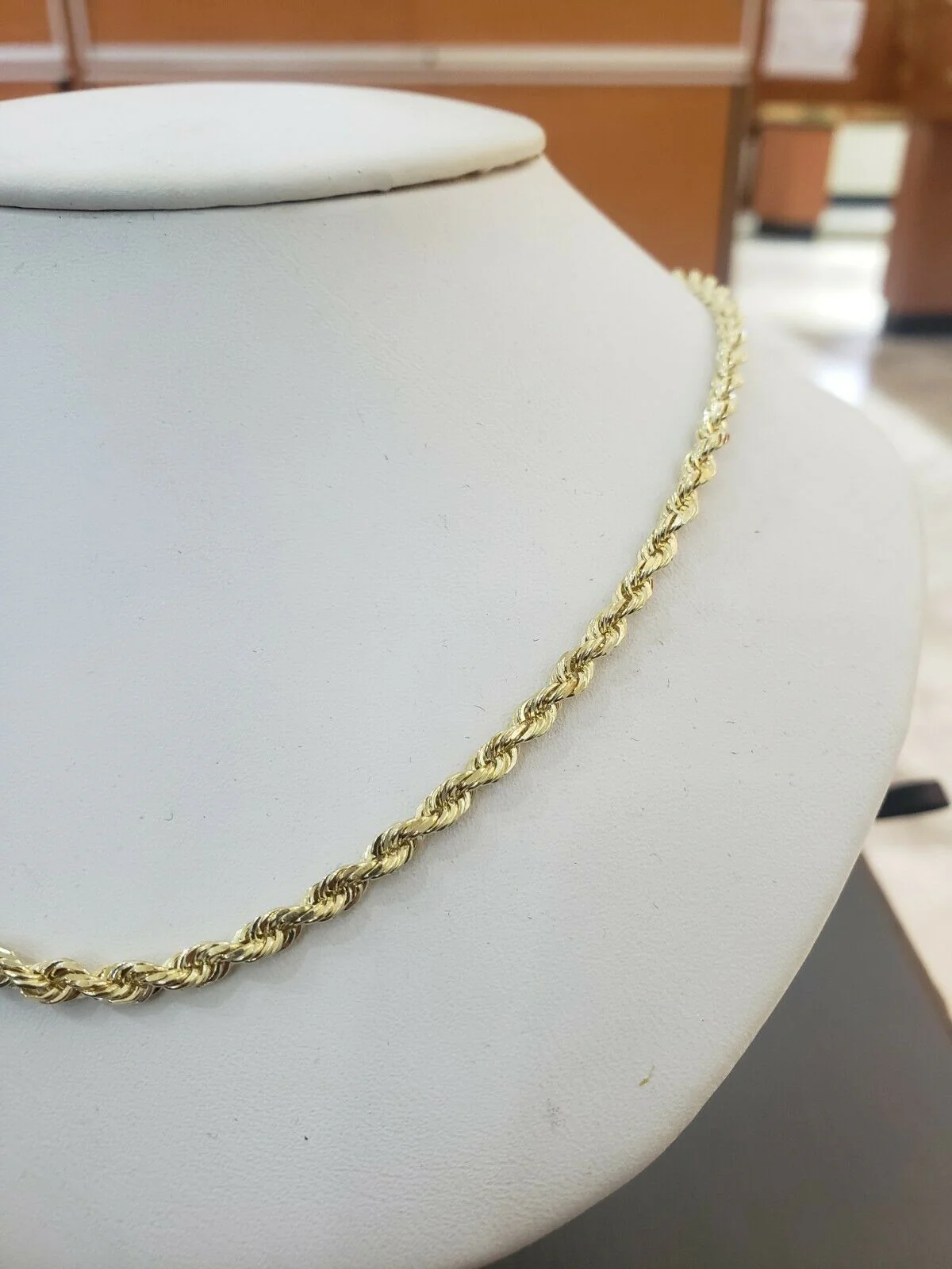 14K Yellow Gold Solid Chain Necklace 18"-28" 3mm Diamond Cut REAL 14kt Men Women - Image 8