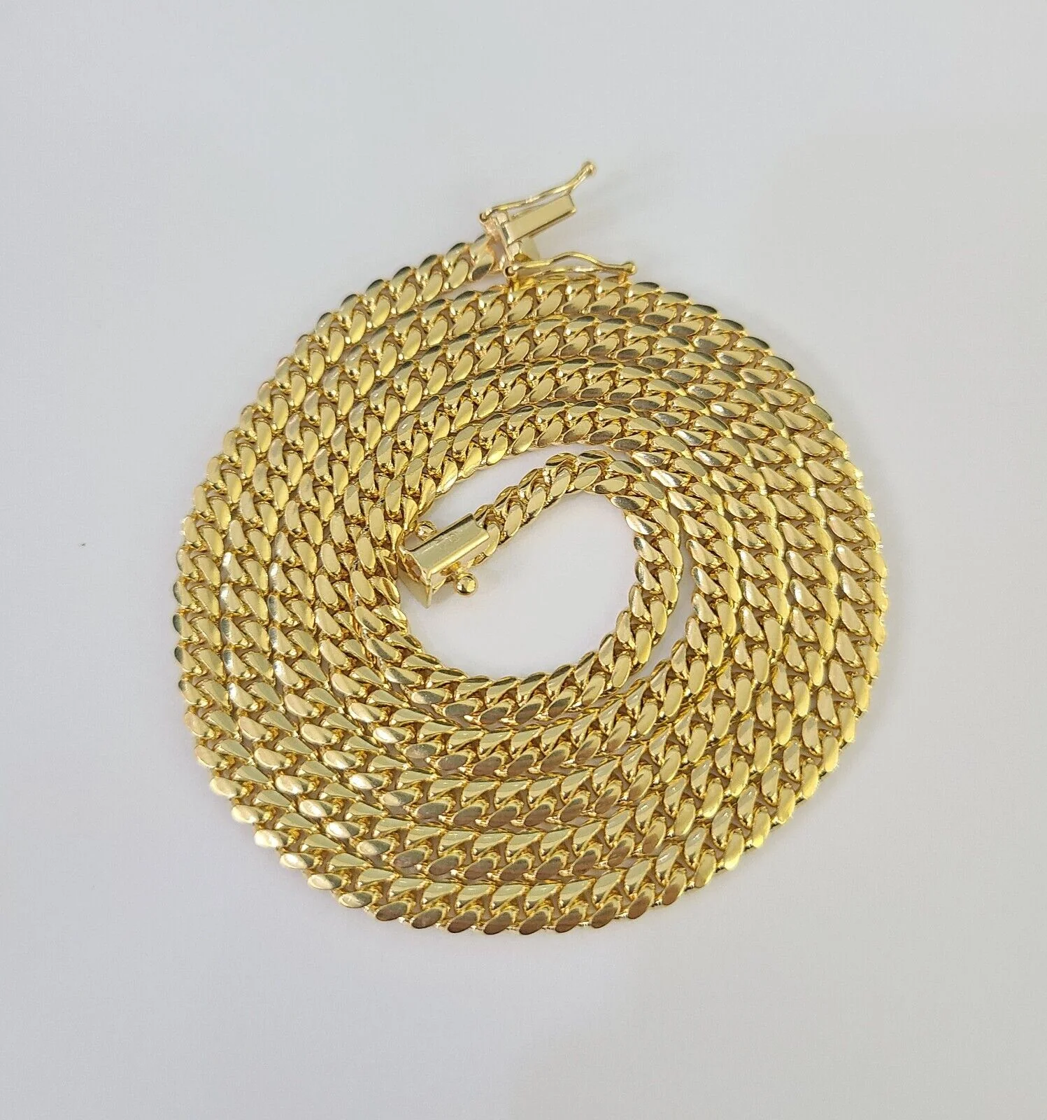 18k Real Solid Miami Cuban Chain Gold 2.5mm 3mm 4mm 24" Inches Genuine Necklace - Image 7