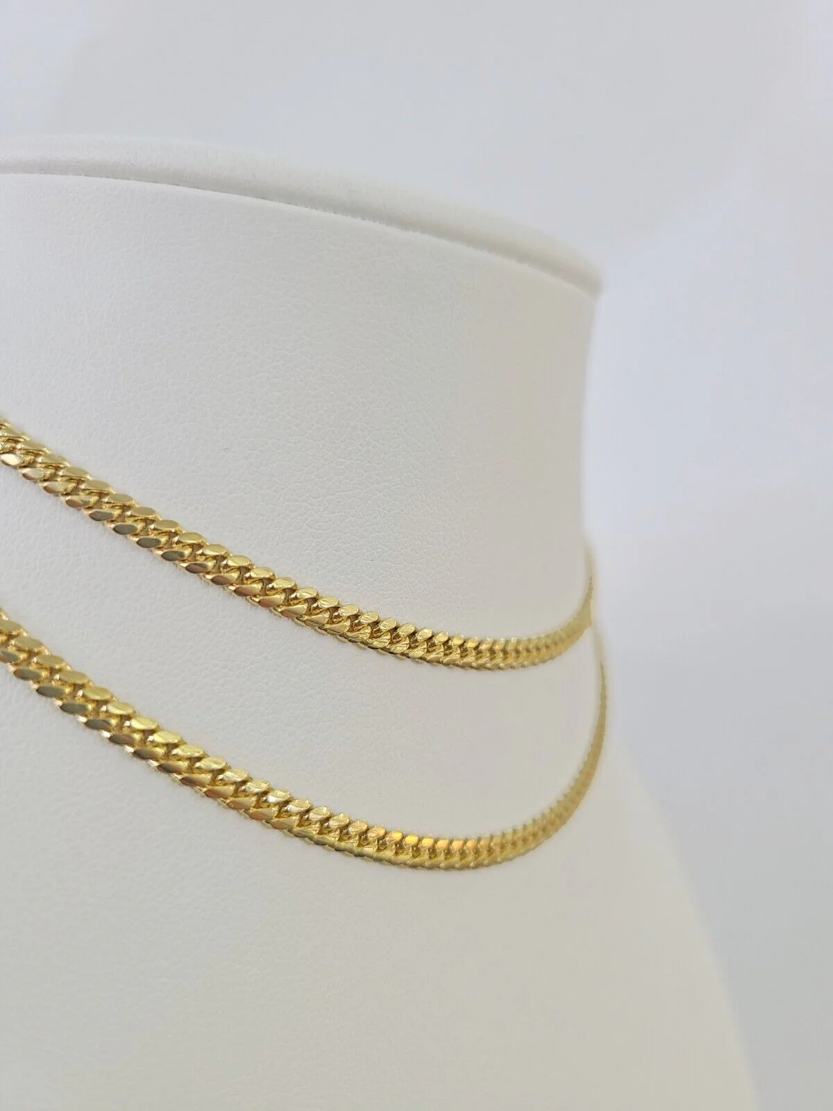 18k Solid Miami Cuban Chain Yellow Gold 3mm 22" Inch Genuine Necklace Real - Image 3
