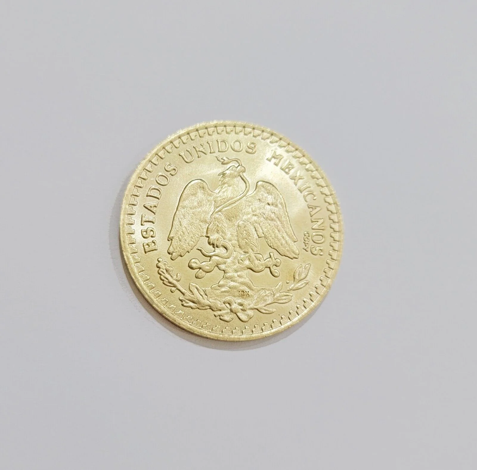 1947 Mexican Centenario 50 Gold Pesos Coin Solid 10k Yellow Gold Centenaro REAL - Image 3