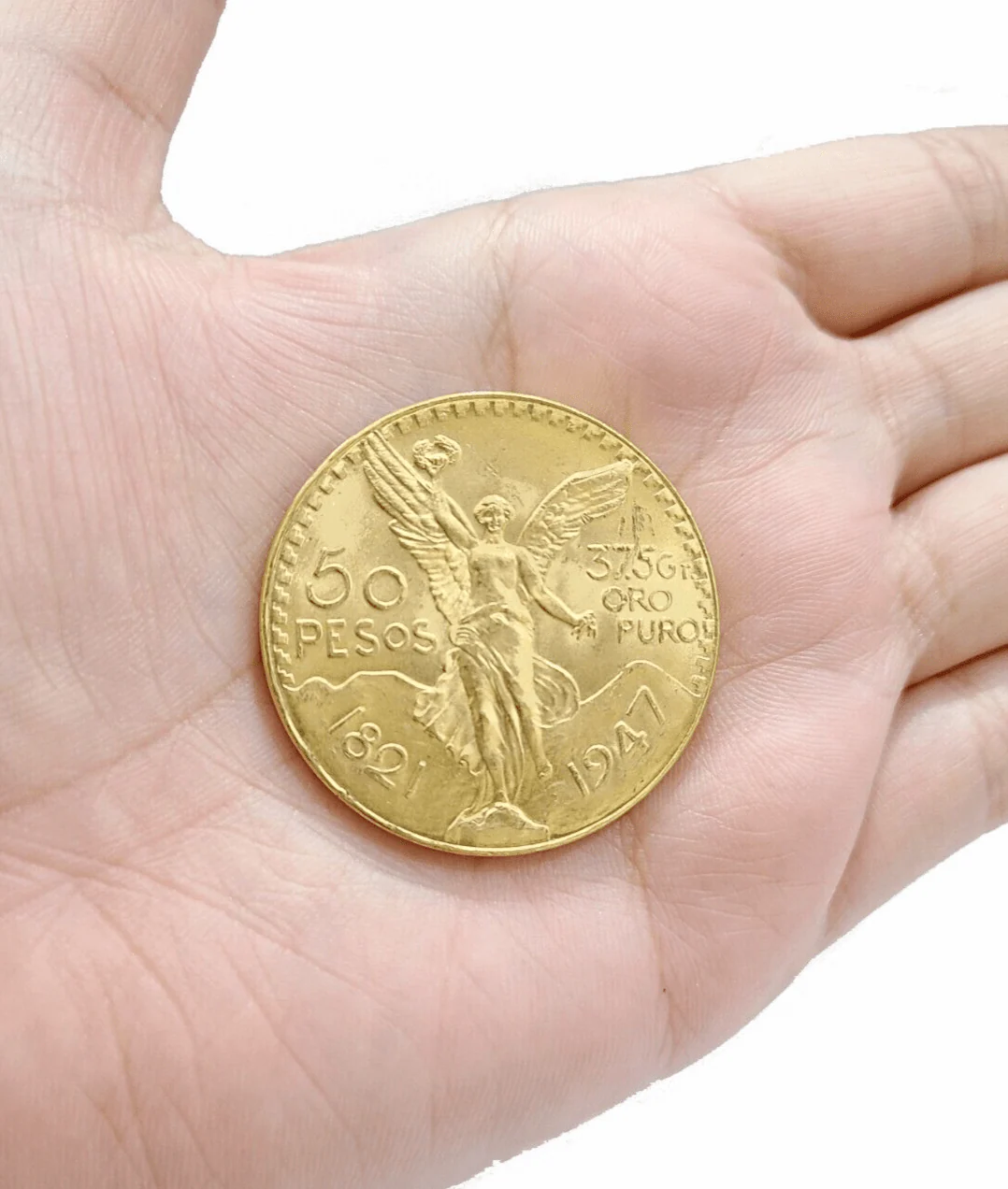 1947 Mexican Centenaro 50 Gold Pesos Coin Solid 22k Yellow Gold Oro Centenario - Image 2