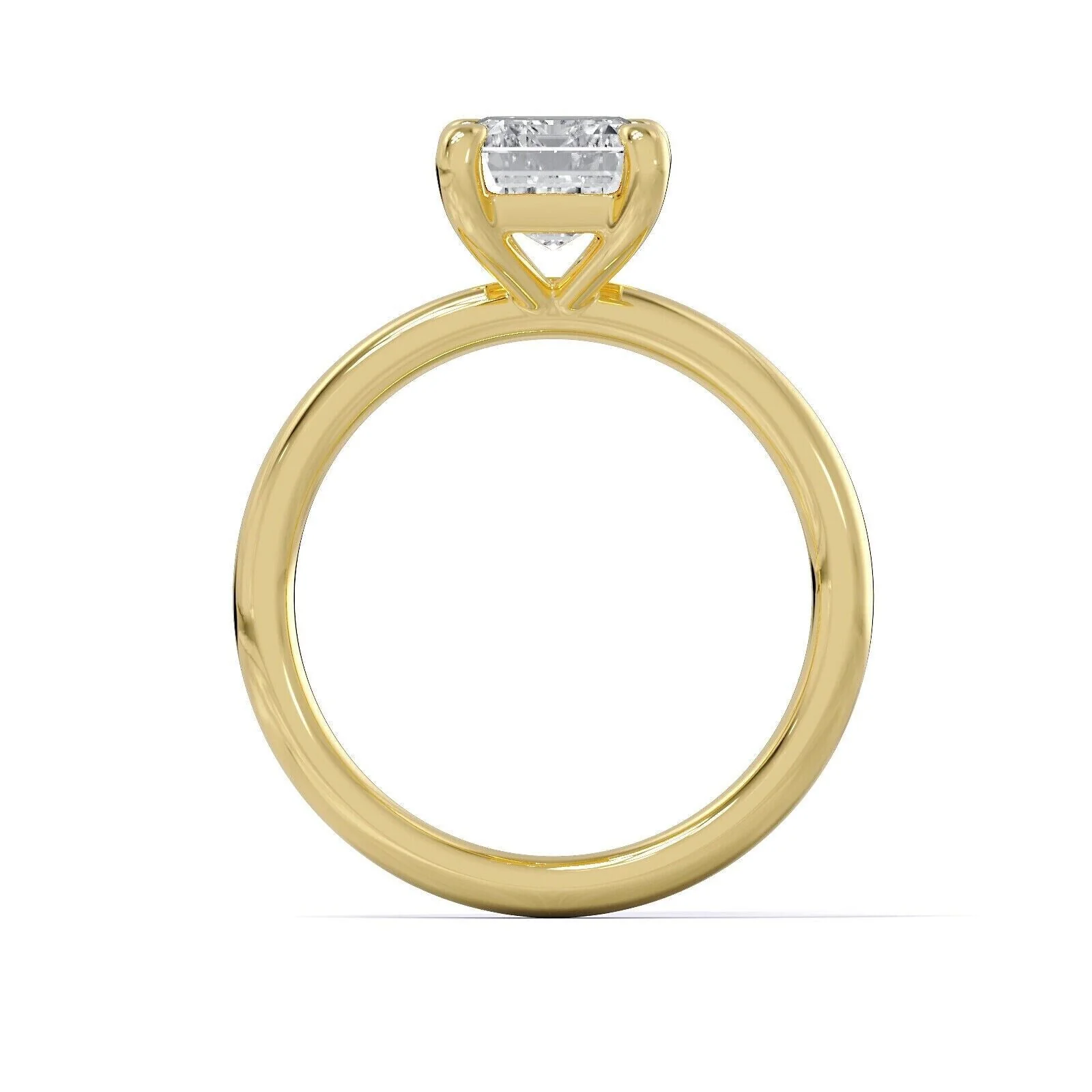1CT IGI Certified Diamond Engagement Ring VS2 D Oval Lab-created 14k Yellow Gold - Image 3
