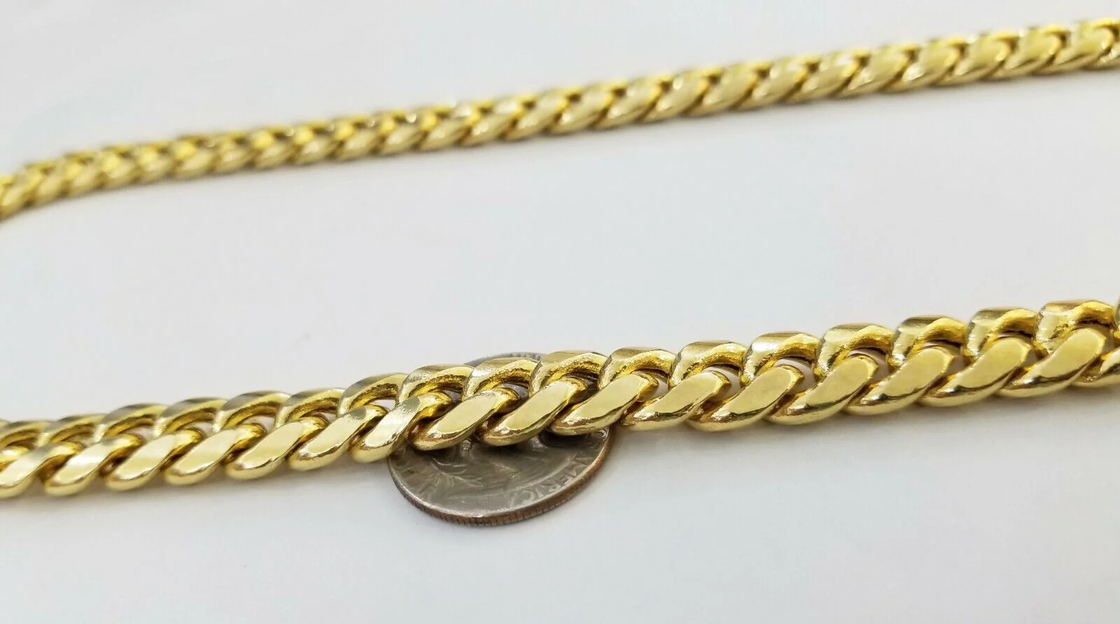 26" inch Real 14K Yellow Gold miami cuban chain 11mm Necklace Lobster lock  14kt - Image 8
