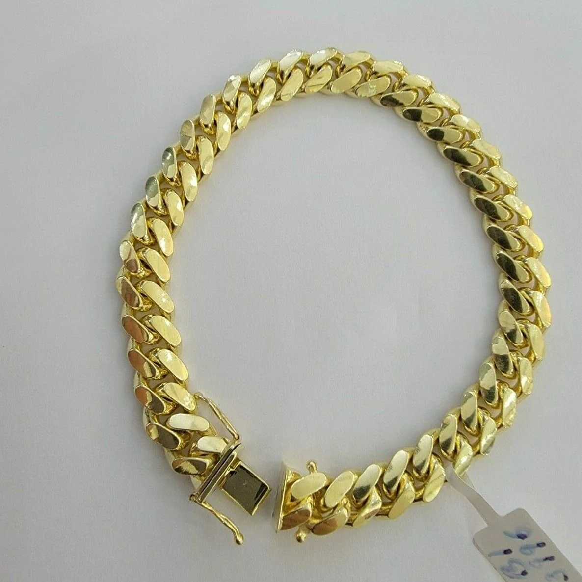 9mm Solid 14k Gold Cuban Link Bracelet 8" Authentic 14kt Yellow Gold Miami,Men - Image 3