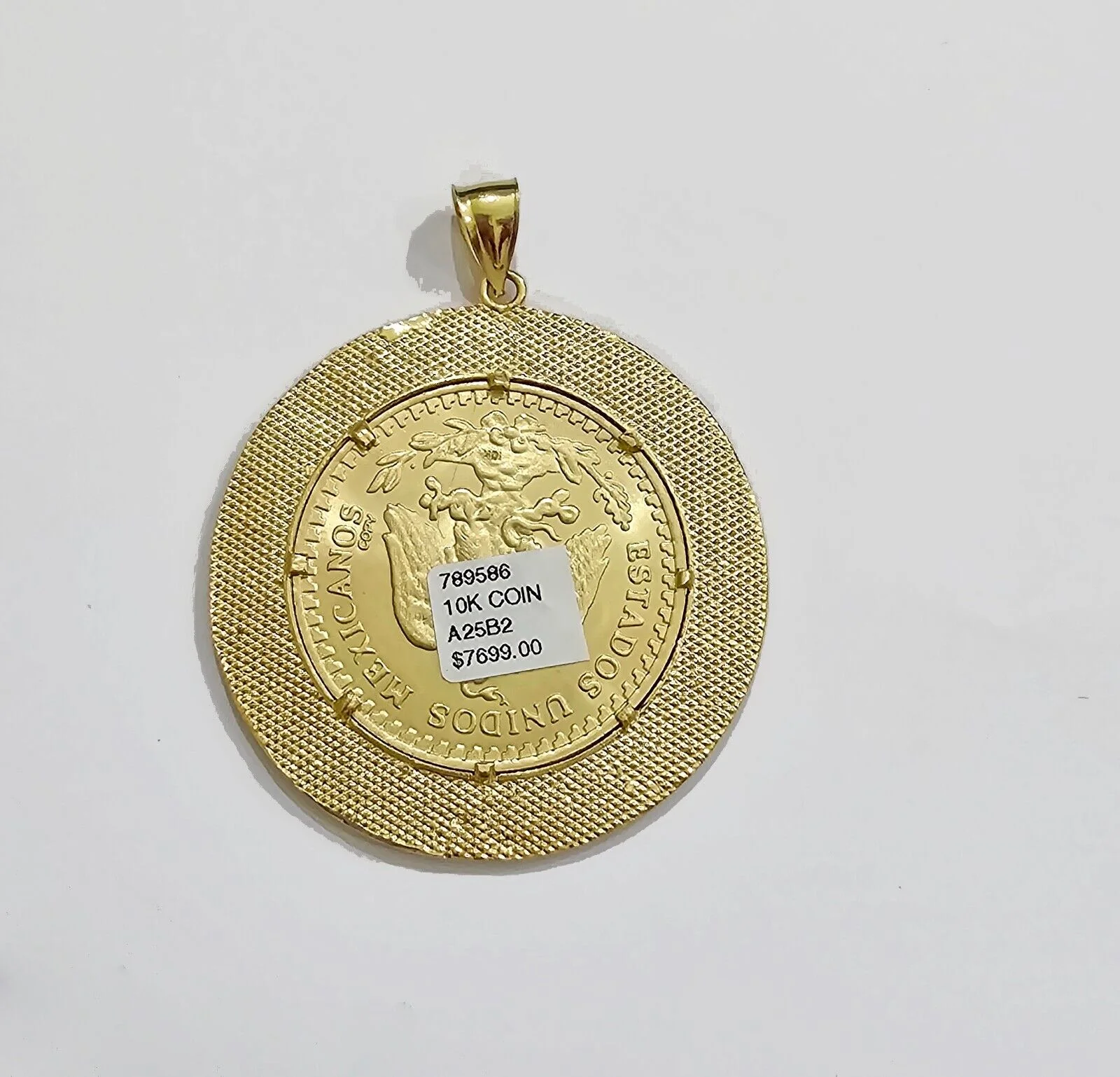 Centenario Coin Solid 10k Yellow Gold 50 Pesos 1947 Mexican Coin With Bazel REAL - Image 5