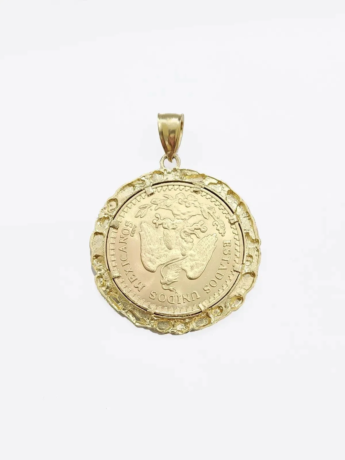 Centenario Coin Solid 14k Yellow Gold 50 Pesos 1947 Mexican Coin With bazel REAL - Image 5