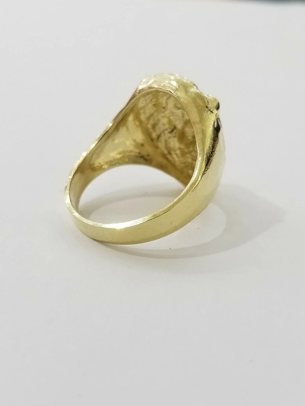GOLD Lion Head Mens Ring SOLID 10k Yellow Gold REAL Ring , Pinky , Casual , size - Image 3