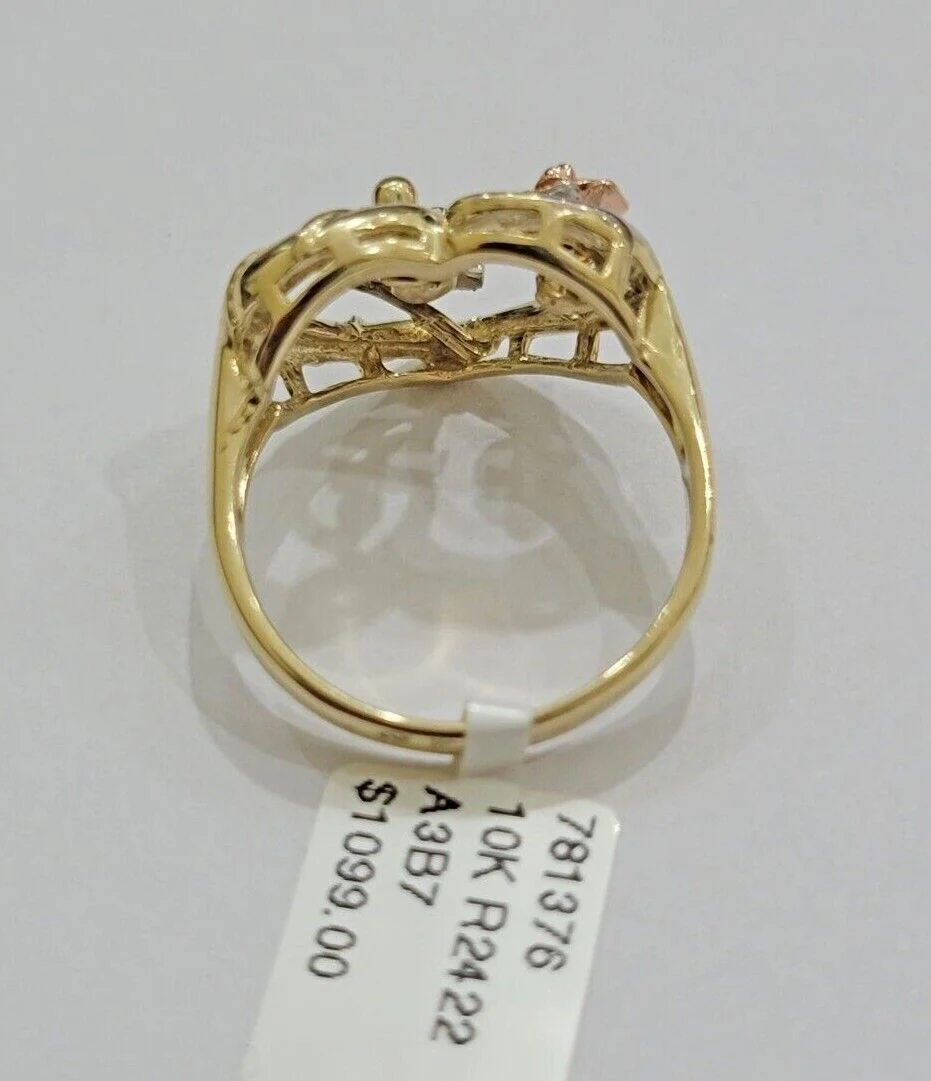 Ladies Ring 10k Gold Quinceanera 15 Anos Year Girls 10KT Yellow Hearts REAL SALE - Image 10