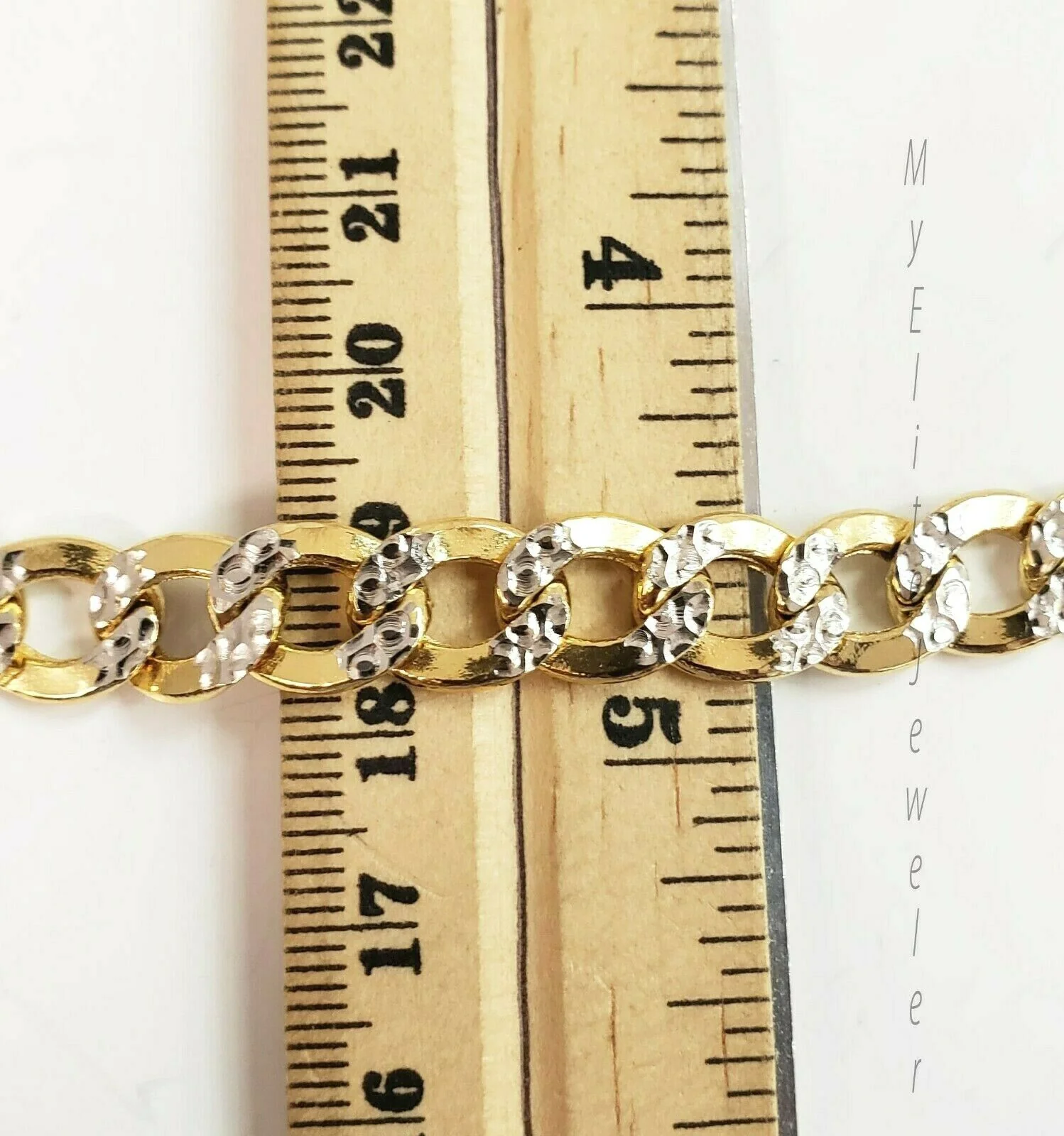 Men's 10k Diamond Cuts Cuban link Curb Bracelet 9 Inch 9mm Lobster Lock, Real - Image 6