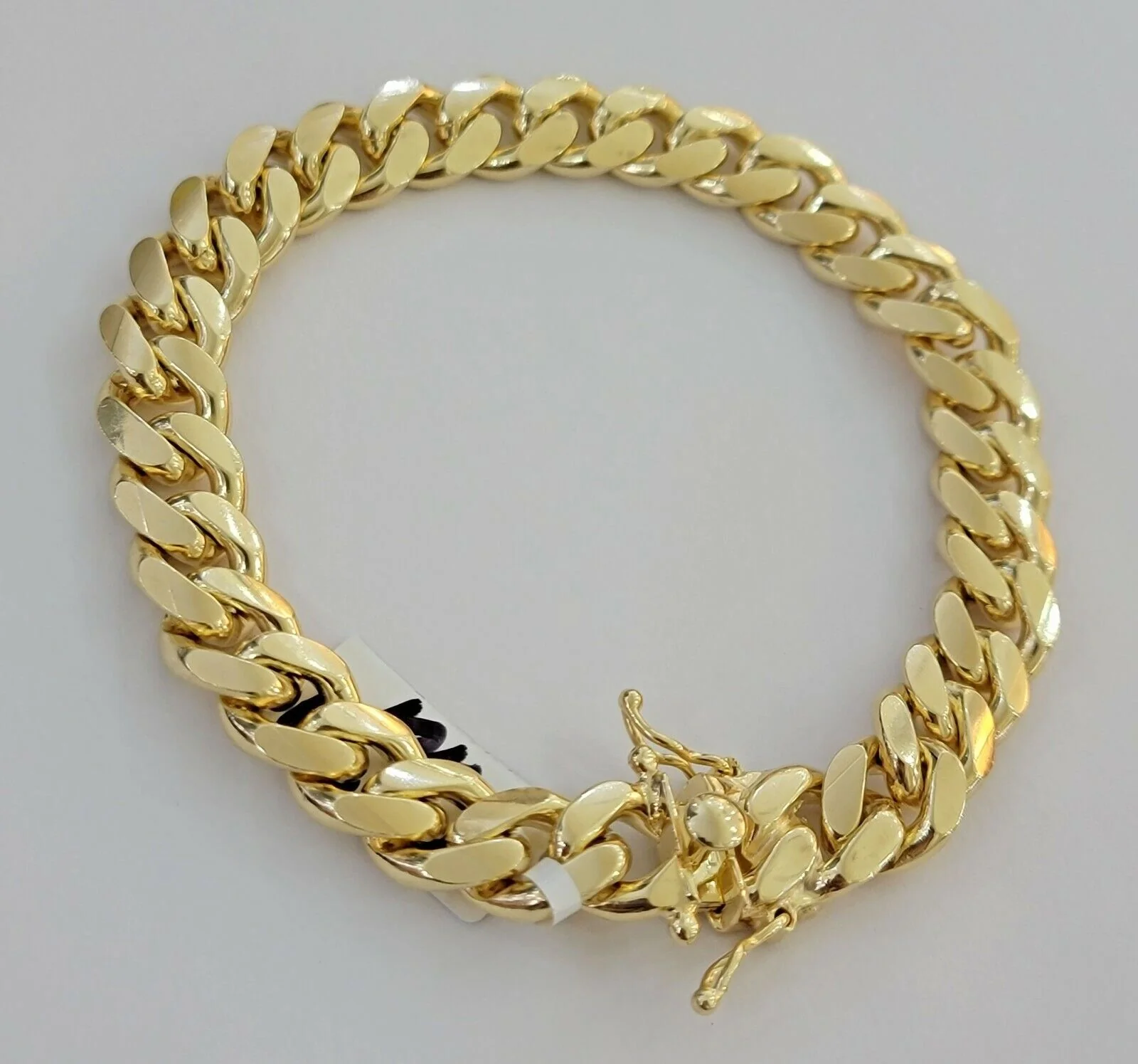 Mens 10k Gold Bracelet 8 Inch Miami Cuban Link 11mm Solid 10KT Yellow Gold REAL - Image 5