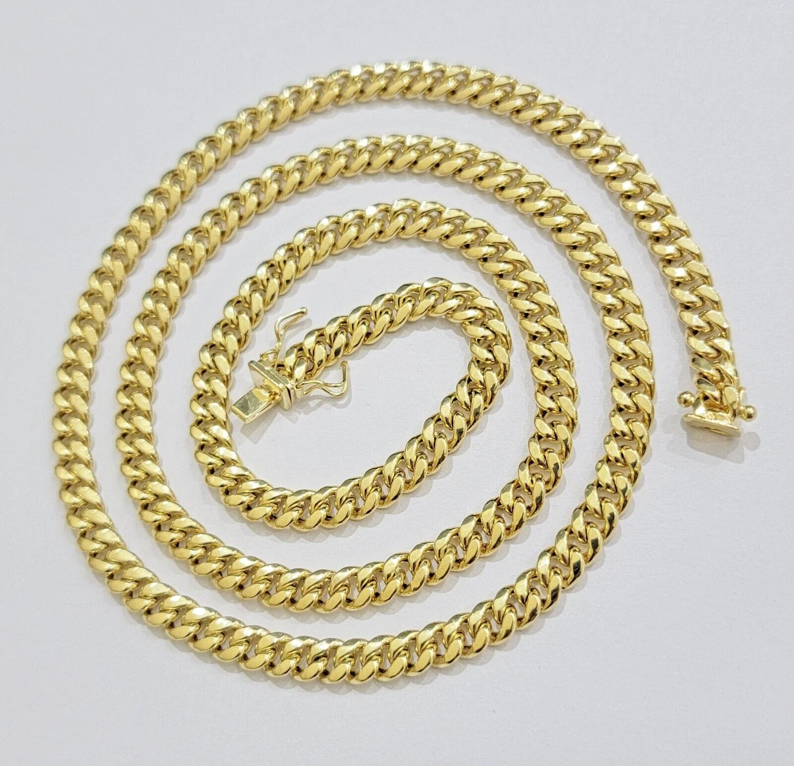 Mens 10k Gold Chain Necklace 6mm Miami Cuban Link 18 - 28 Inch REAL 10kt Yellow - Image 12
