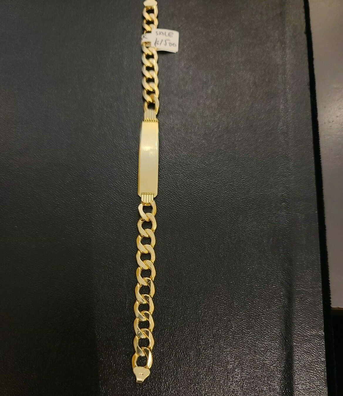 Men's 10K Gold Cuban Link Bracelet ID 8mm 9" Lobster Lock REAL 10KT - Image 5