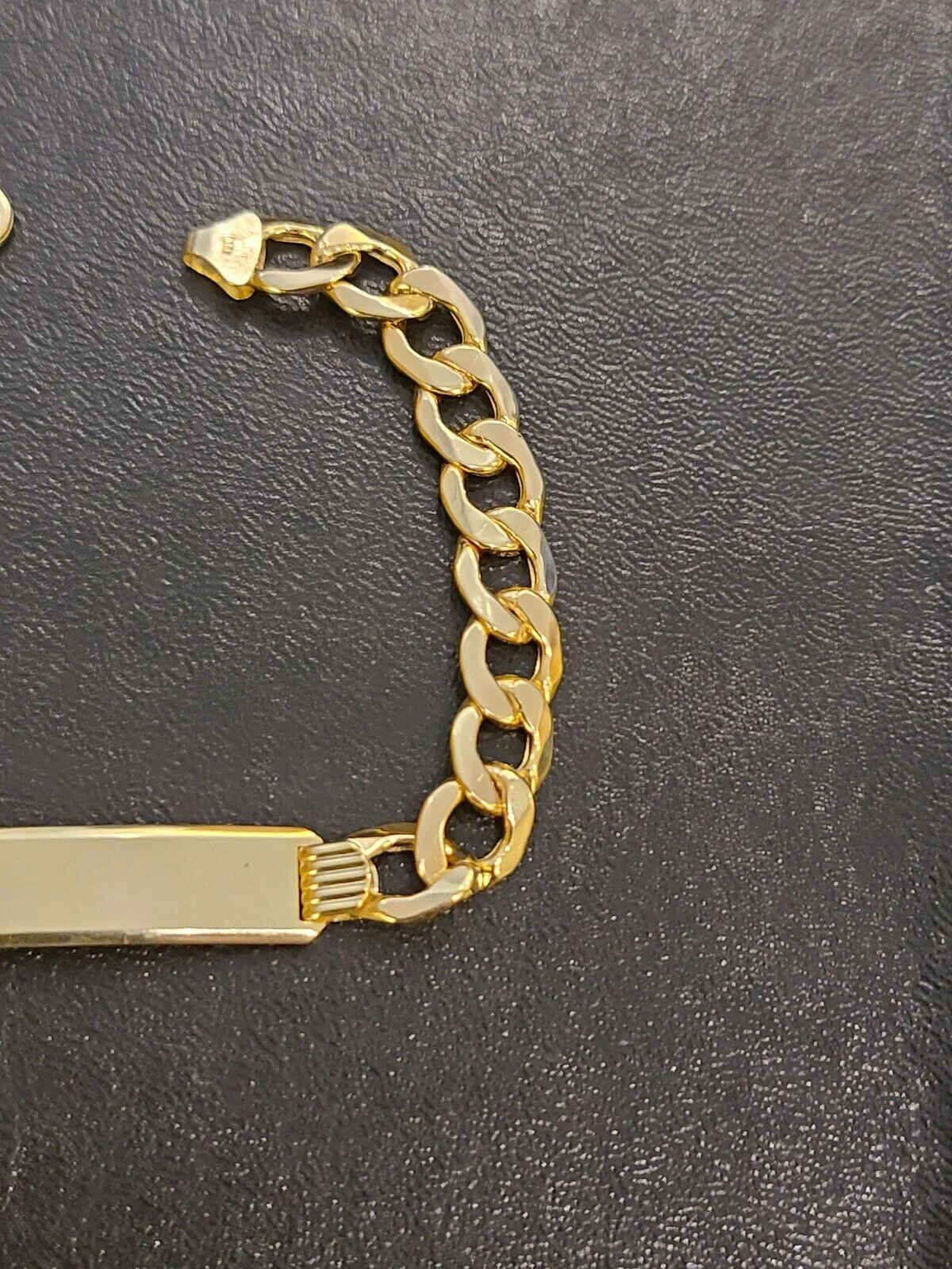 Men's 10K Gold Cuban Link Bracelet ID 8mm 9" Lobster Lock REAL 10KT - Image 8