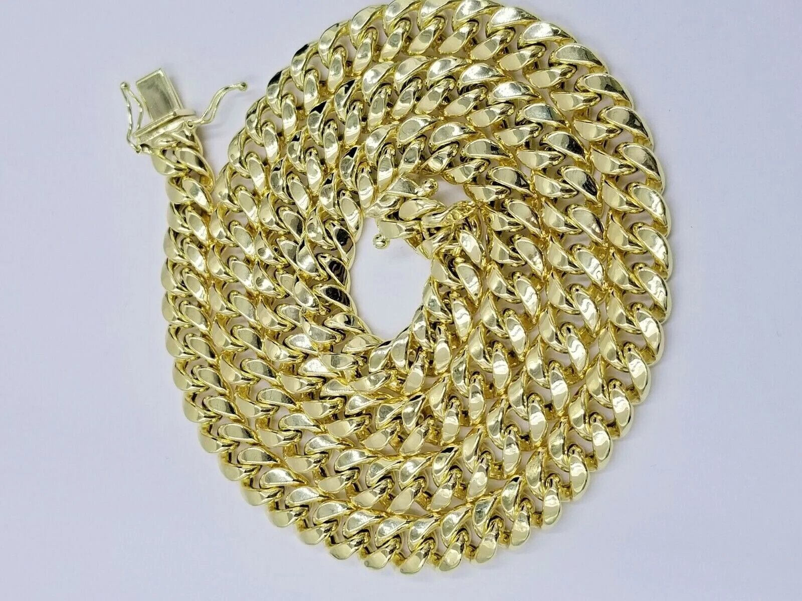 Mens 10k Yellow Gold Chain Neckalce Miami cuban Link 8mm 18" - 30 Inch REAL 10KT - Image 6
