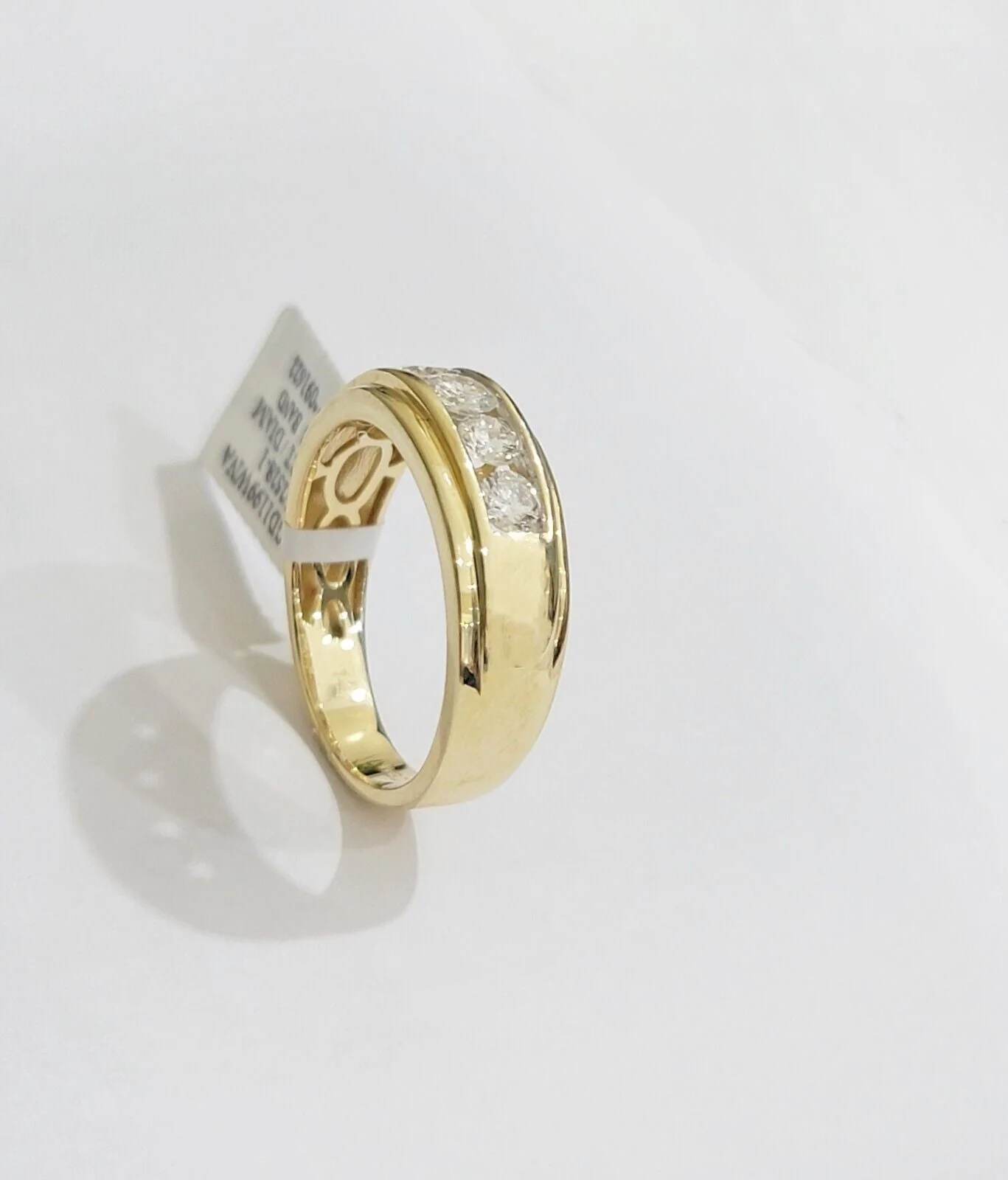 Mens 14k Yellow Gold 1CT Diamond Ring Band Natural Wedding Band, Valentine Sale Ring Sizes 6,7,8,9,10,11 & 12 - Image 4