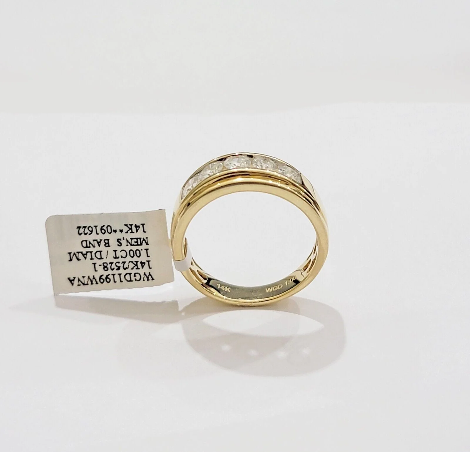 Mens 14k Yellow Gold 1CT Diamond Ring Band Natural Wedding Band, Valentine Sale Ring Sizes 6,7,8,9,10,11 & 12 - Image 9