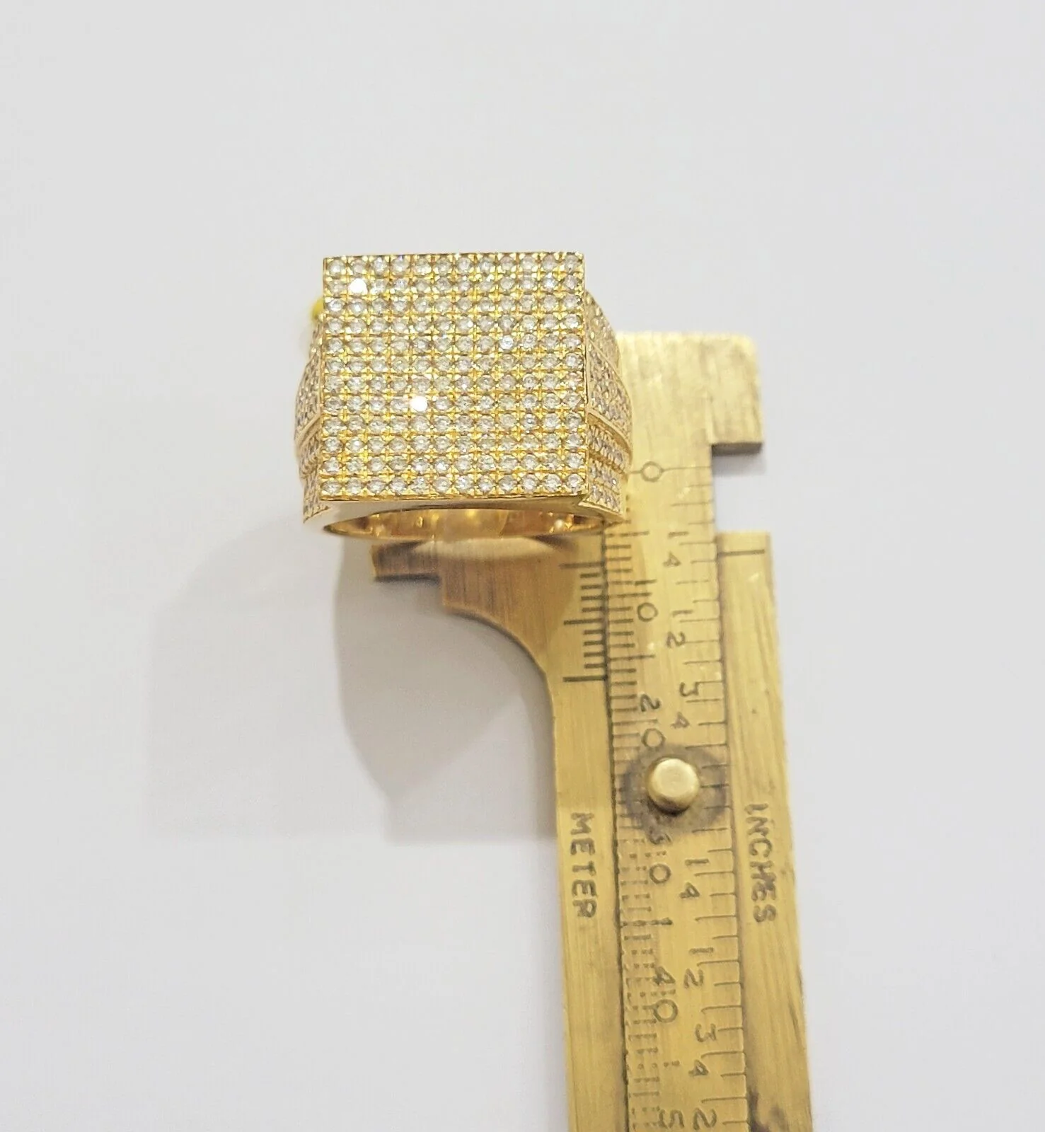 Mens diamond ring 10k yellow gold 2.05 Ct diamonds 10kt dark yellow gold Band All Sizes - Image 7