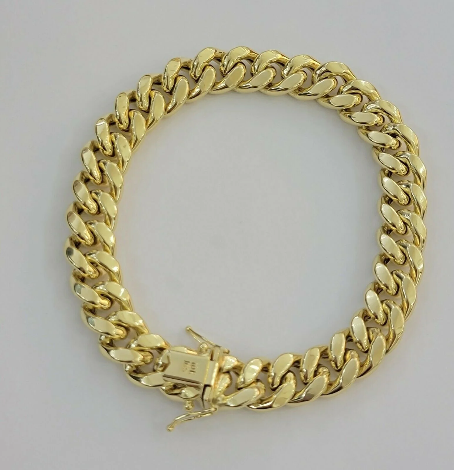Mens REAL 10k Gold Miami Cuban Bracelet 8" 11mm 10 kt Yellow Gold Strong Links - Image 5