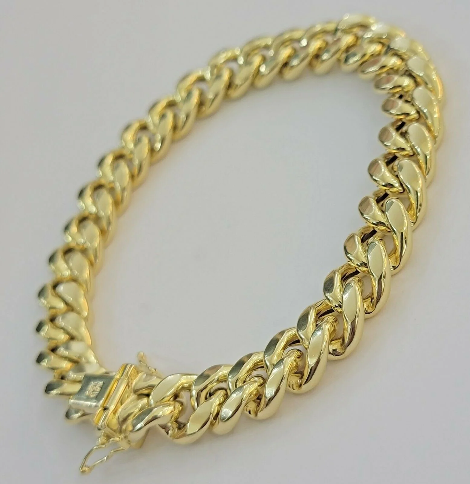 Mens REAL 10k Gold Miami Cuban Bracelet 9" 11mm 10 kt Yellow Gold Strong Links - Image 5