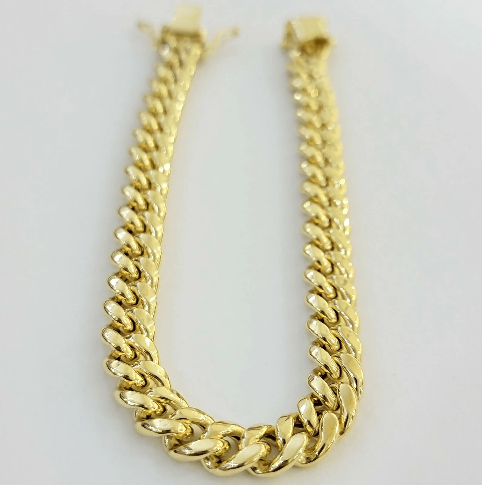 Mens Real 14k Gold Bracelet 8mm 7.5 inch Miami Cuban Link Box Clasp Strong 14 KT - Image 6