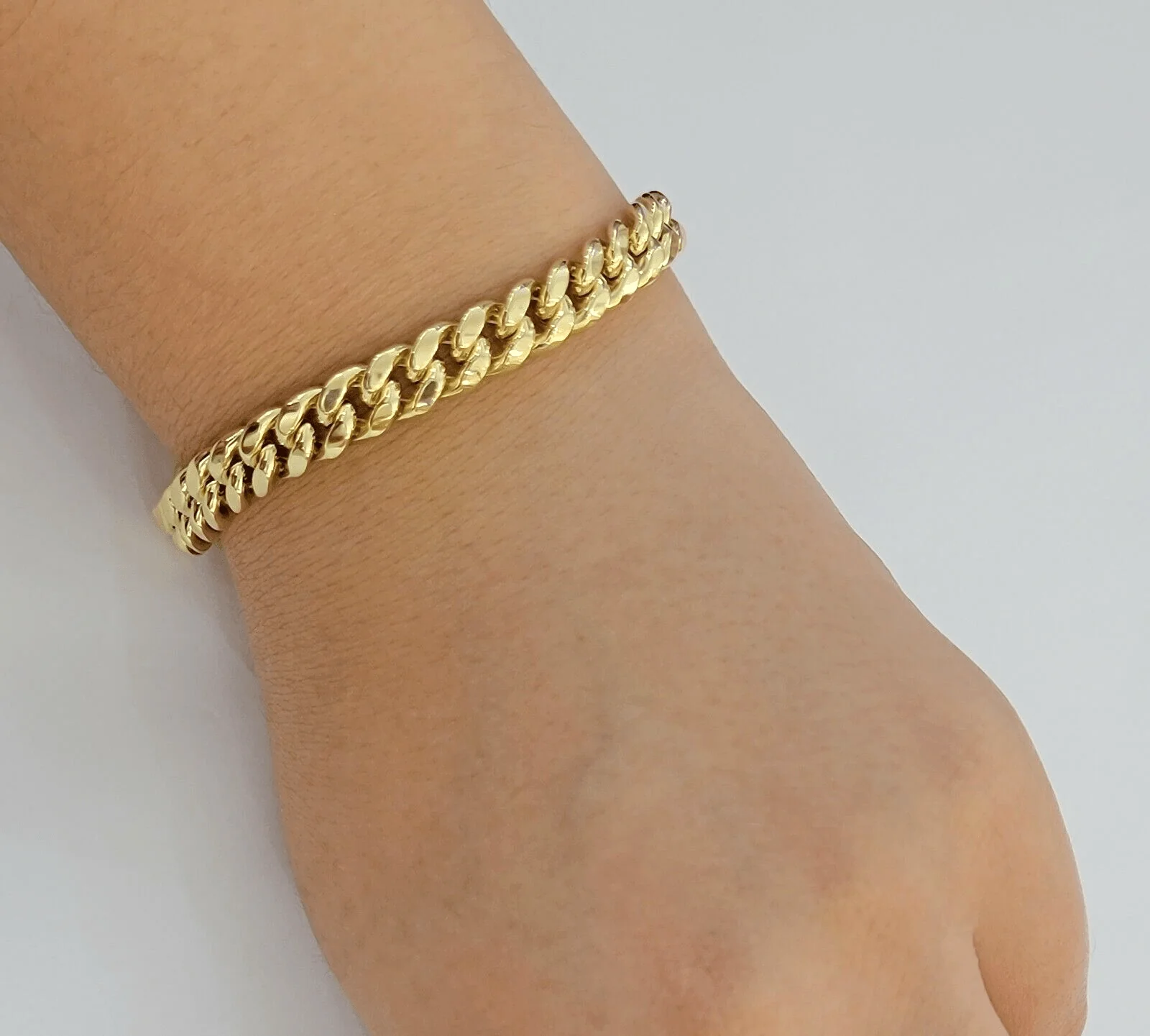 Mens Real 14k Gold Bracelet 8mm 8 inch Miami Cuban Link Box Clasp Strong 14 KT - Image 4