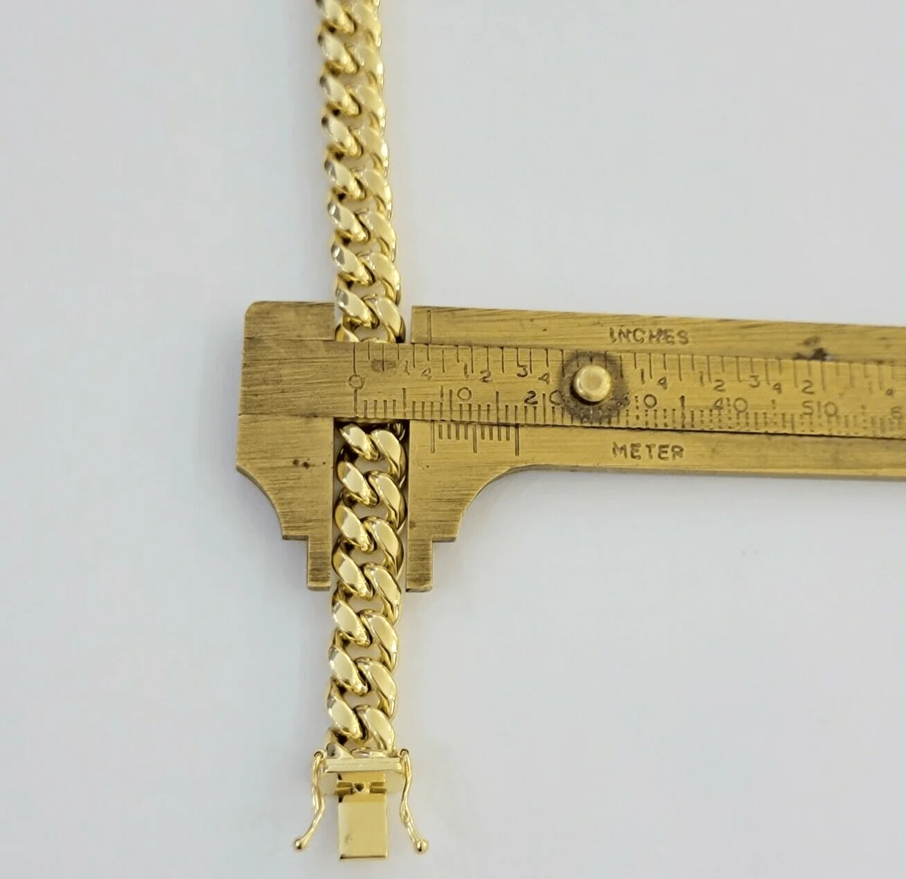 Mens Real 14k Gold Bracelet 8mm 8 inch Miami Cuban Link Box Clasp Strong 14 KT - Image 7