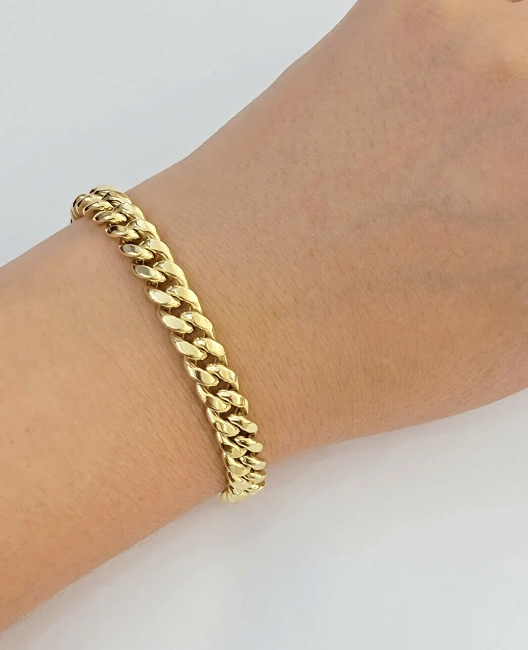 Mens Real 14k Gold Bracelet 8mm 8 inch Miami Cuban Link Box Clasp Strong 14 KT - Image 8