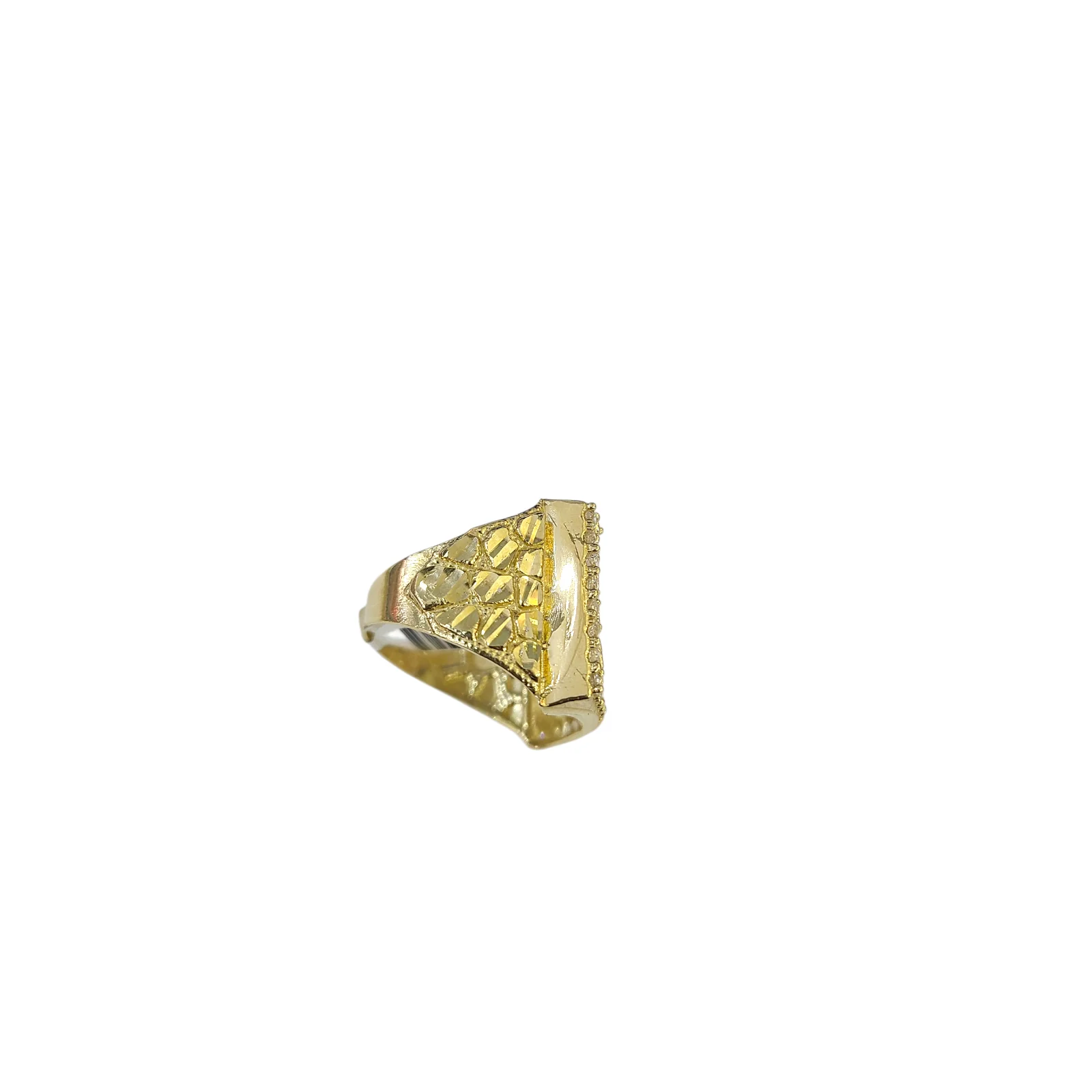 Real 10k Big Nugget Ring Yellow Gold Men 10Kt Genuine - Image 4