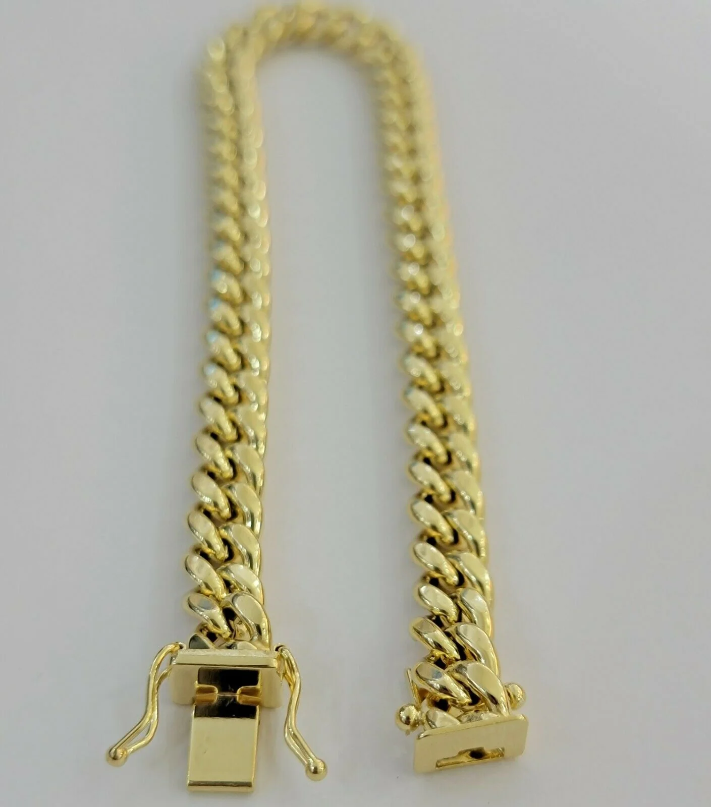 Real 10k Gold Bracelet Miami Cuban Link 9" 7mm REAL 10kt Yellow Gold STRONG,MENs - Image 6