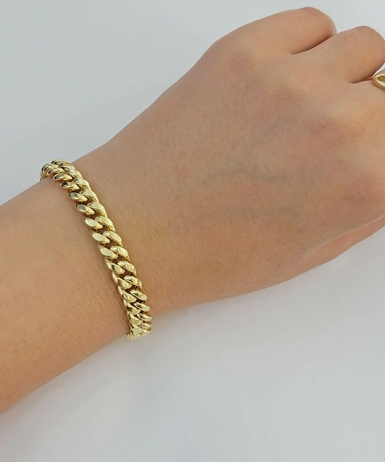 Real 10k Gold Bracelet Miami Cuban Link 9" 7mm REAL 10kt Yellow Gold STRONG,MENs - Image 7