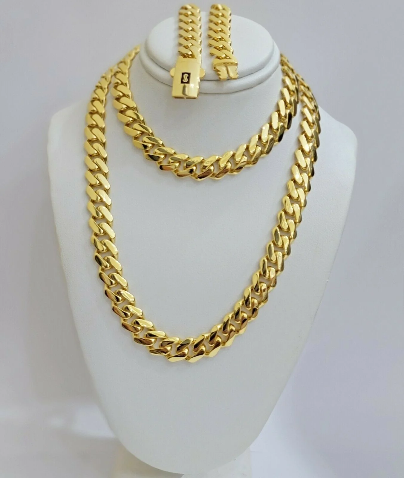 Real 10k Gold Bracelet Royal Miami Cuban Link 8.5mm 8.5Inch Moneco Box Lock,10kt - Image 8