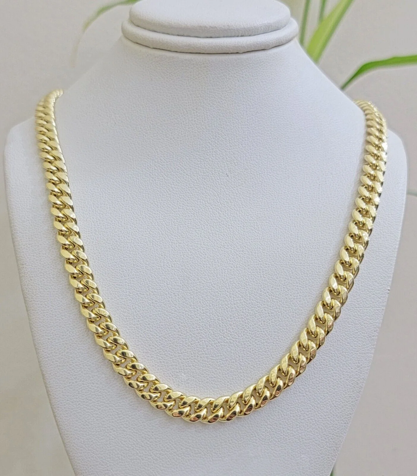 Real 10k Gold Chain 7mm 22 Inch Miami Cuban Link Box Clasp Mens 10kt Yellow Gold - Image 10