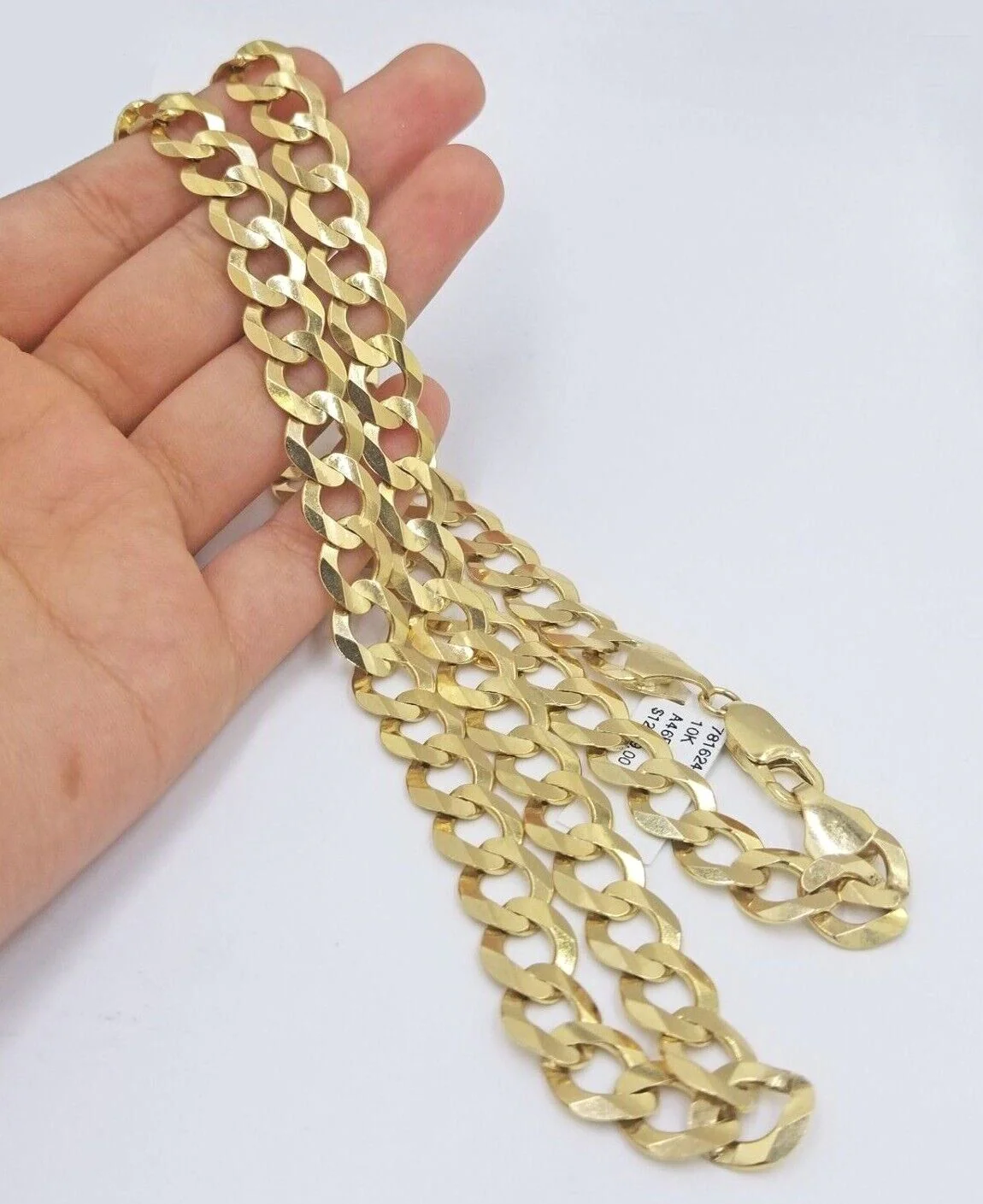 Real 10k Gold Chain Cuban Curb Link 10mm 18 in - 30 Inch Mens Solid 10kt Yellow - Image 4