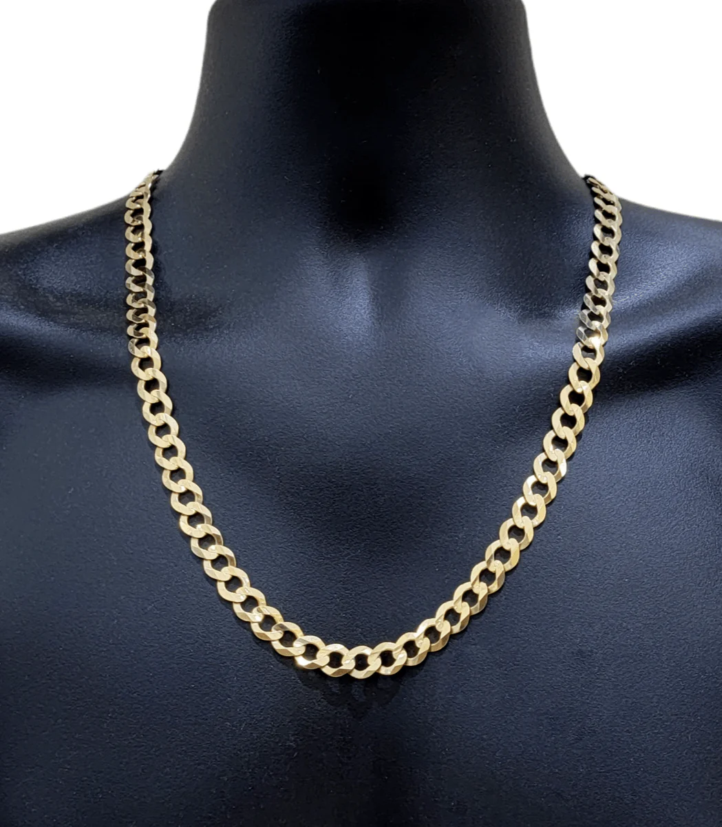 Real 10k Gold Chain Cuban Curb Link 10mm 18 in - 30 Inch Mens Solid 10kt Yellow - Image 5