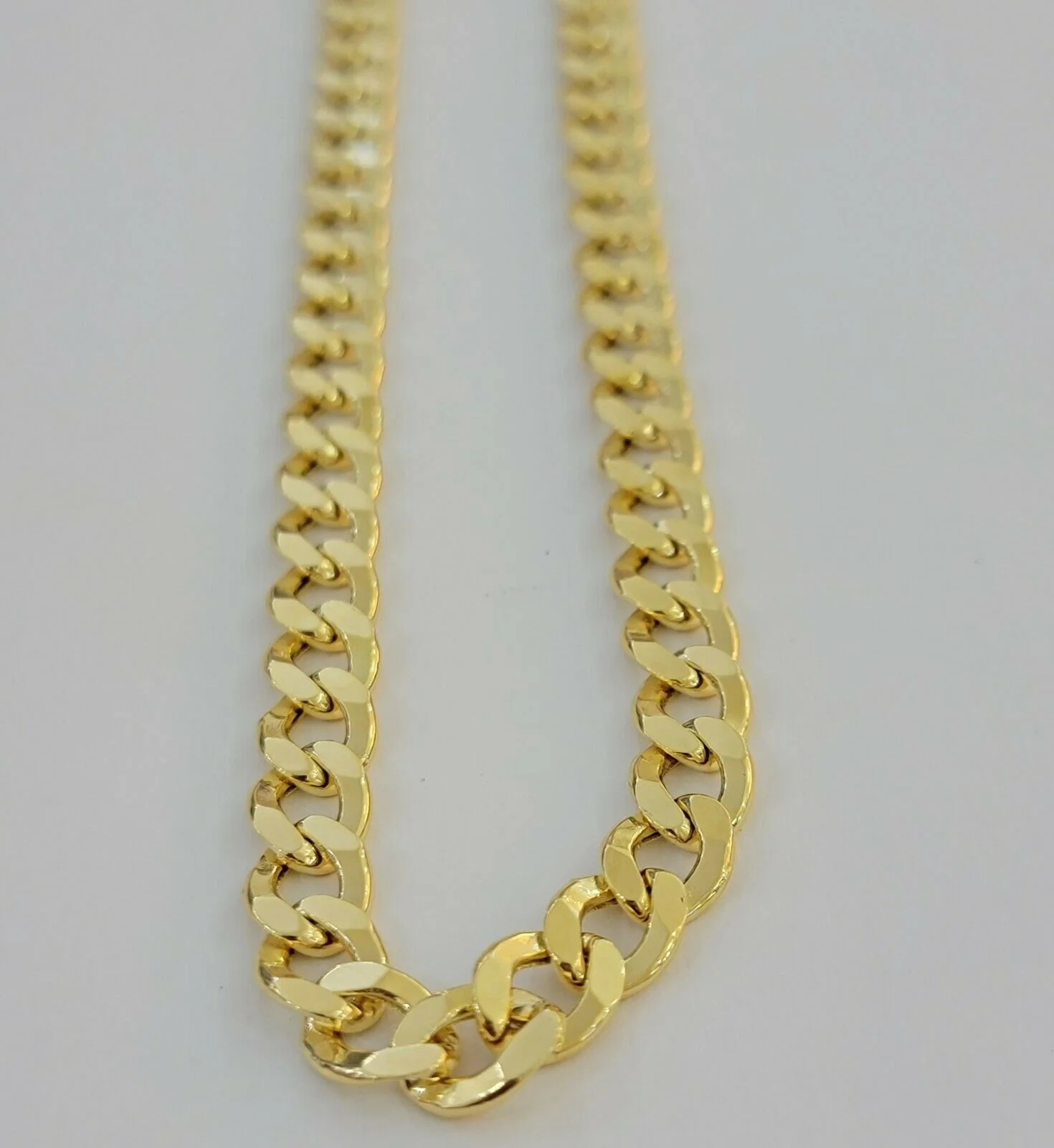 Real 10k Gold Chain Cuban Link 8mm Necklace 20" 22" 24" 26" 28" 30" 10kt Men's - Image 5