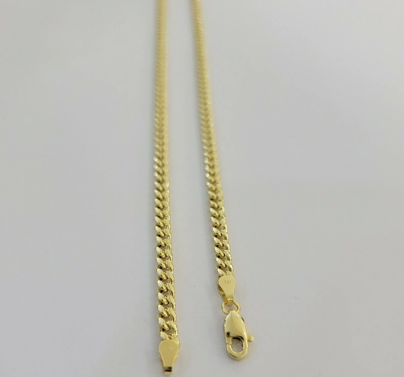 Real 10k Gold Chain Miami Cuban Link Necklace 18" 20" 22" 24" 26" 3.5mm 10kt Oro - Image 6