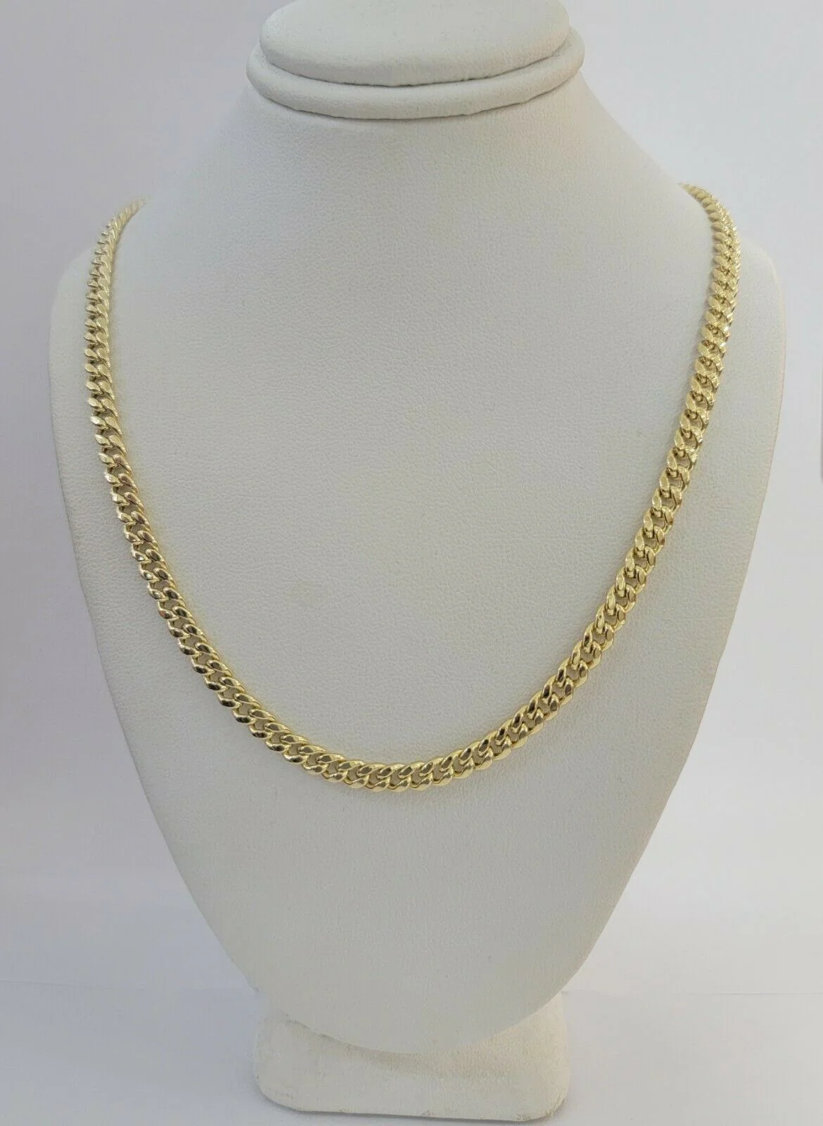 Real 10k Gold Chain Miami Cuban Link Necklace 18" 20" 22" 24" 26" 4.5mm 10kt Oro - Image 10