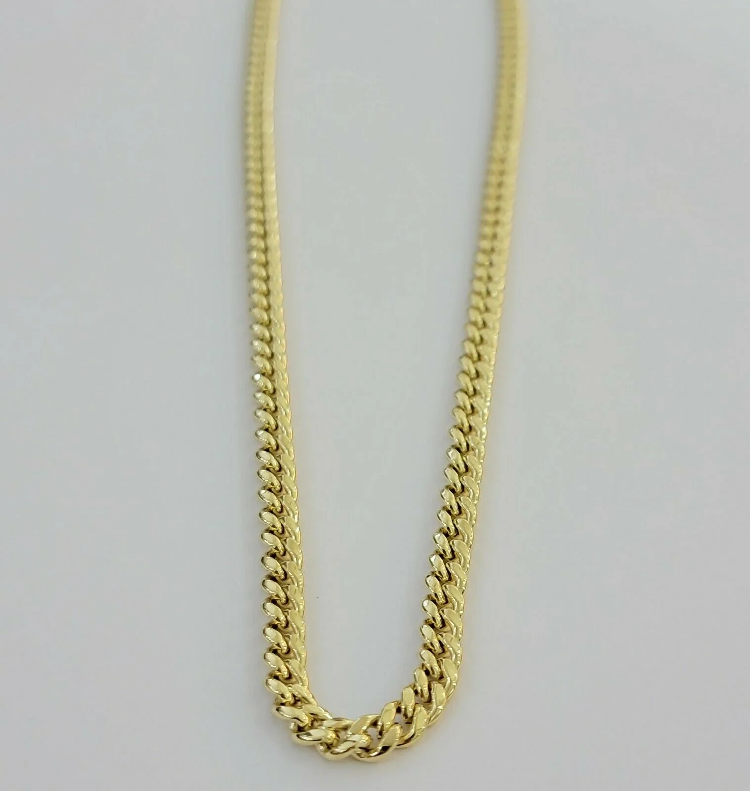 Real 10k Gold Chain Miami Cuban Link Necklace 18" 20" 22" 24" 26" 4.5mm 10kt Oro - Image 5