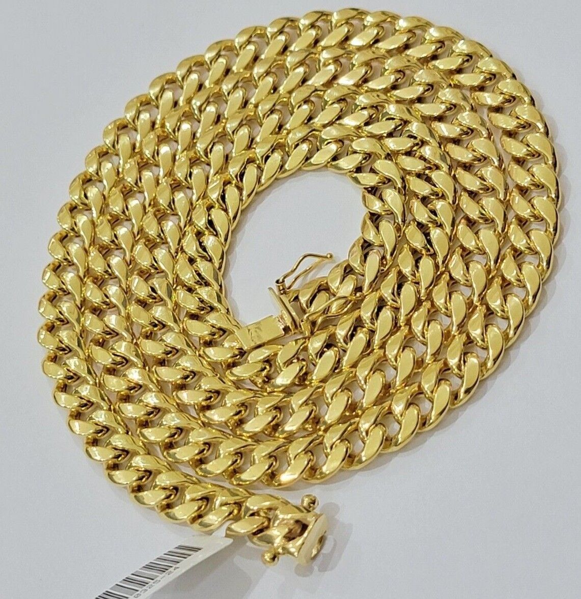 Real 10k Gold Chain Necklace Miami Cuban Link 18"-28" Inch 8mm Box Lock 10kt Men - Image 3
