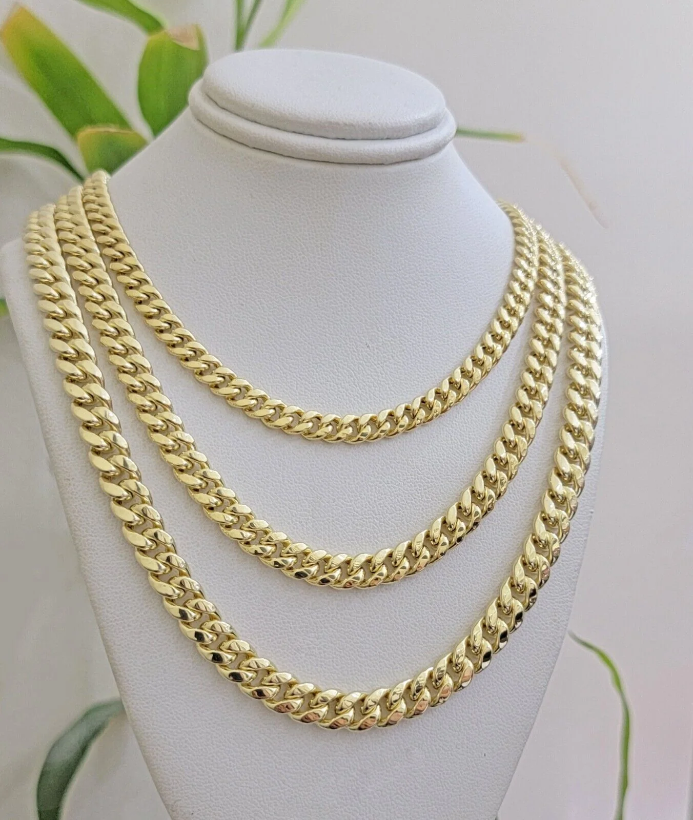 Real 10k Gold Chain Necklace Miami Cuban Link 20 - 30 Inch Mens 10KT 6mm 7mm 8mm - Image 5