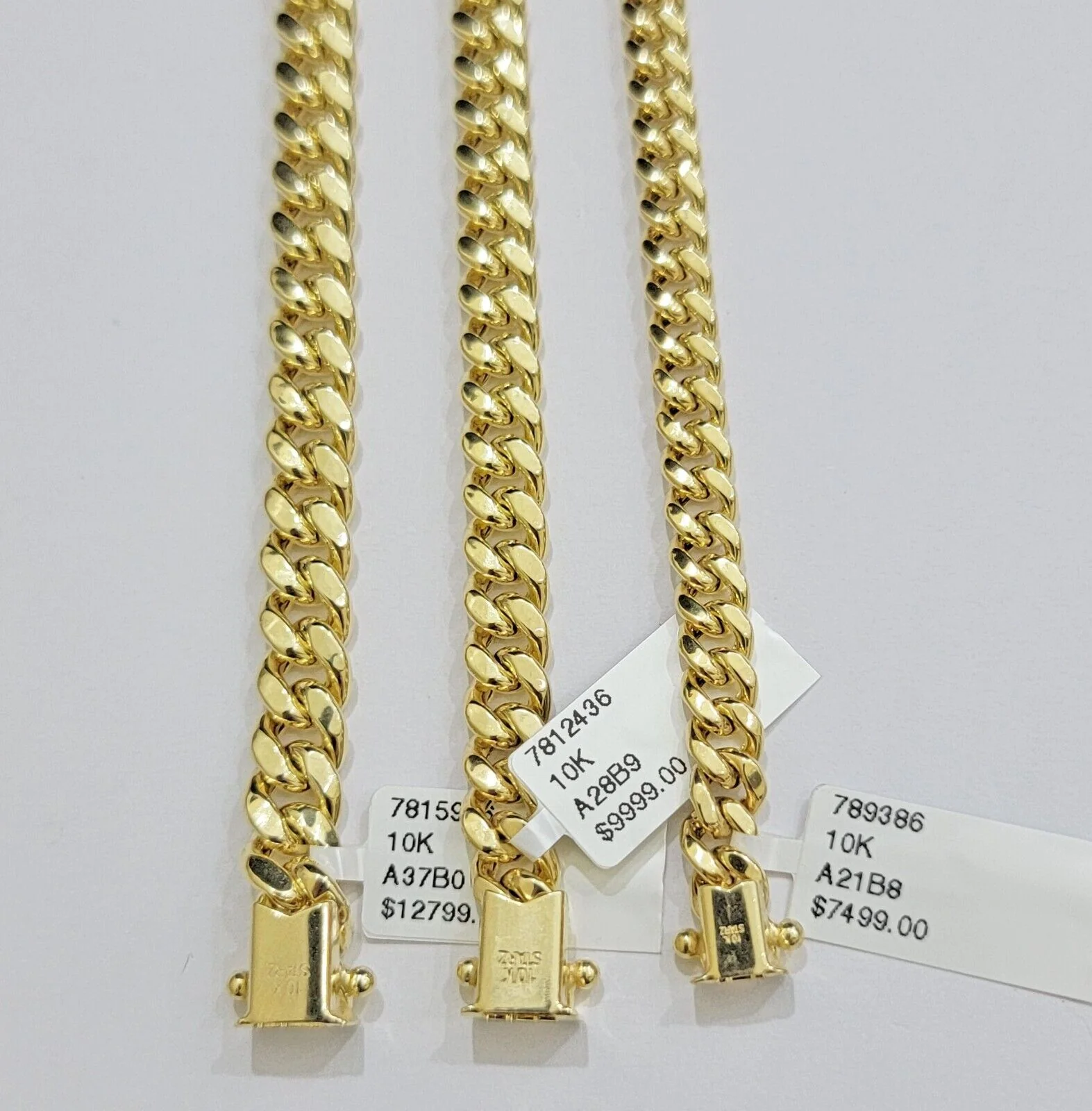 Real 10k Gold Chain Necklace Miami Cuban Link 20 - 30 Inch Mens 10KT 6mm 7mm 8mm - Image 7