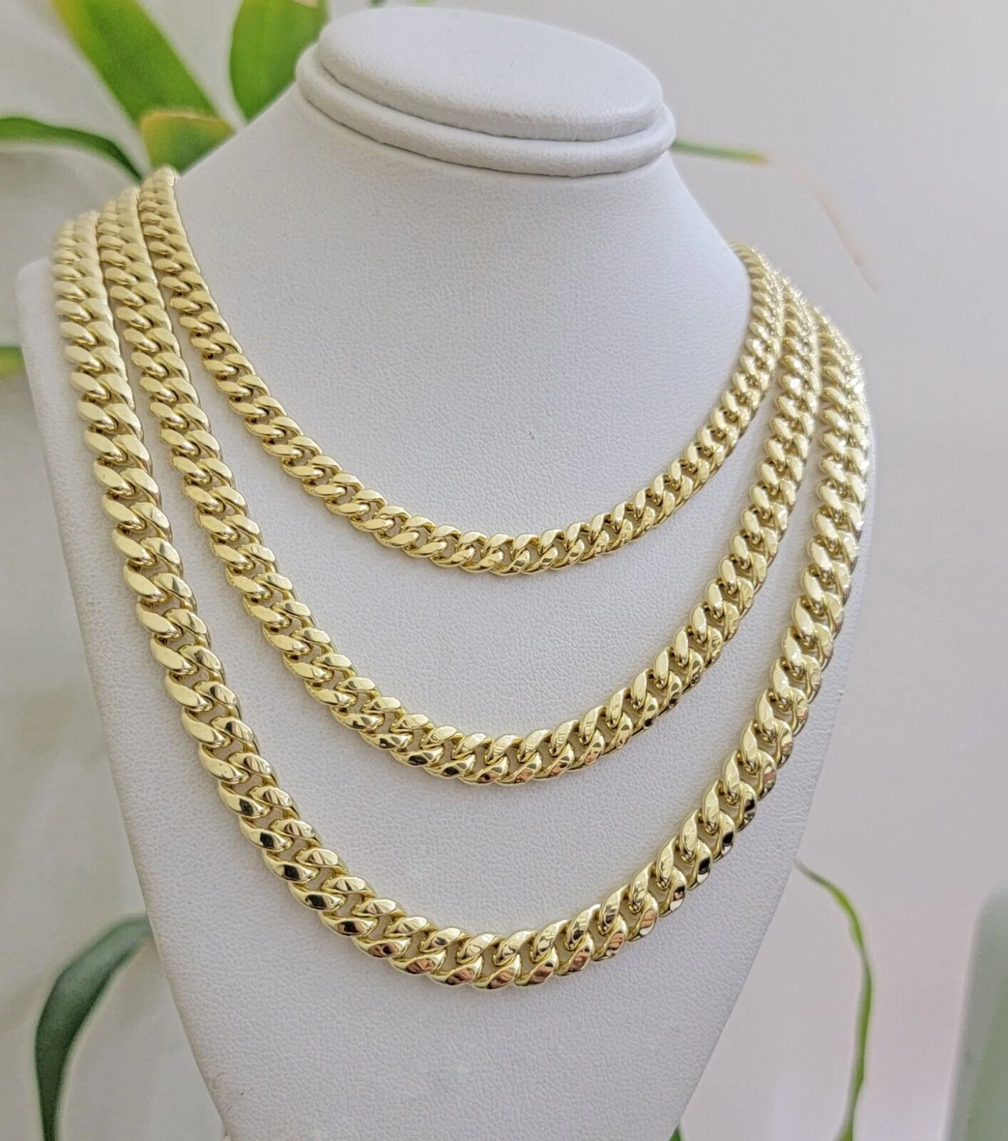 Real 10k Gold Chain Necklace Miami Cuban Link 20 - 30 Inch Mens 10KT 6mm 7mm 8mm - Image 9