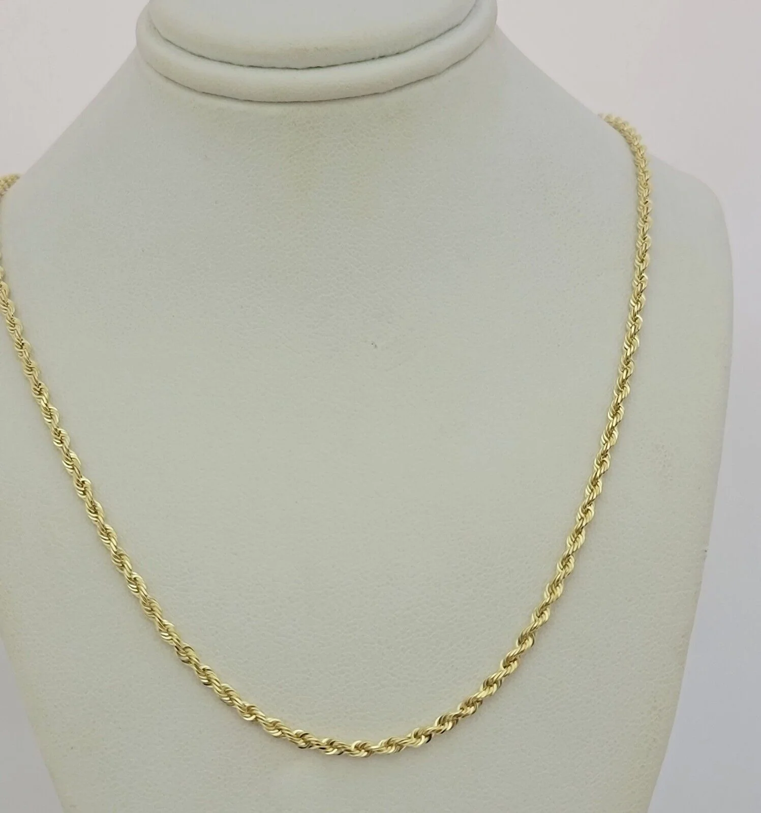 Real 10k Gold Chain Necklace Rope 20 Inch 2.5mm Diamond Cut Solid 10kt Men Women - Image 5
