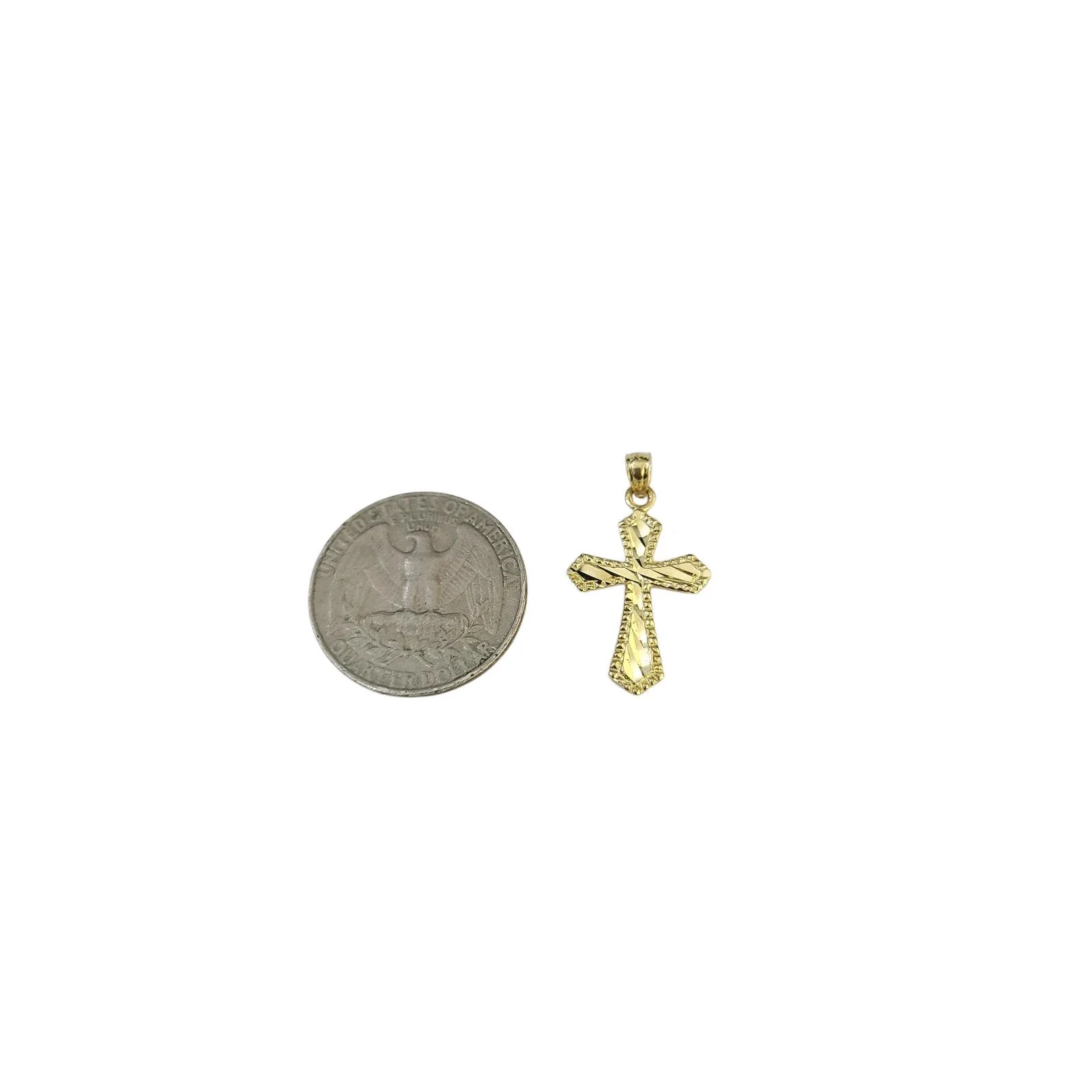 Real 10k Gold Cross Charm Pendant Franco Chain Necklace SET 2.5mm 16"-26" - Image 7