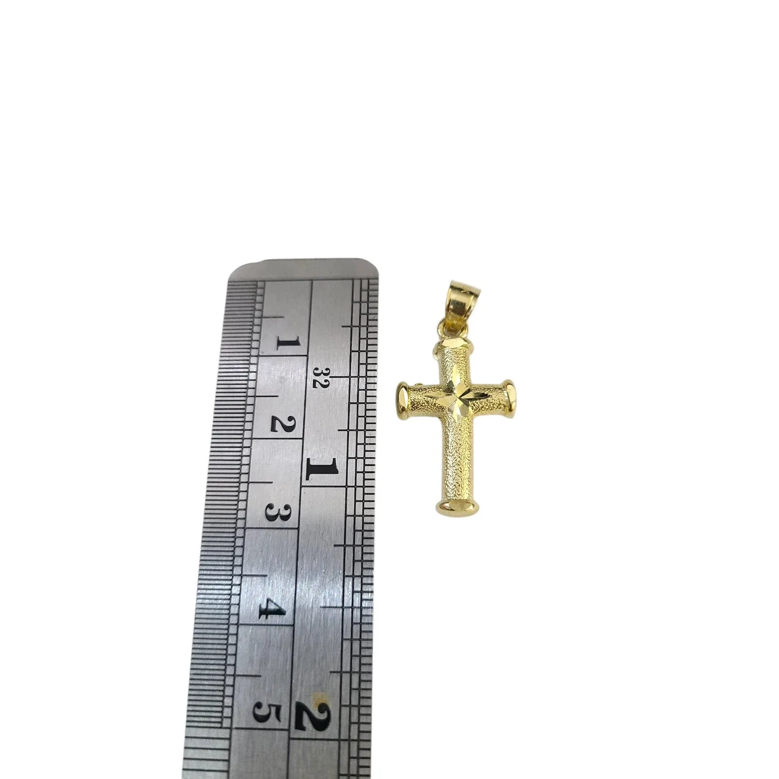 Real 10k Gold Cross Charm Pendant Franco Chain Necklace SET 2.5mm 16"-26" - Image 3